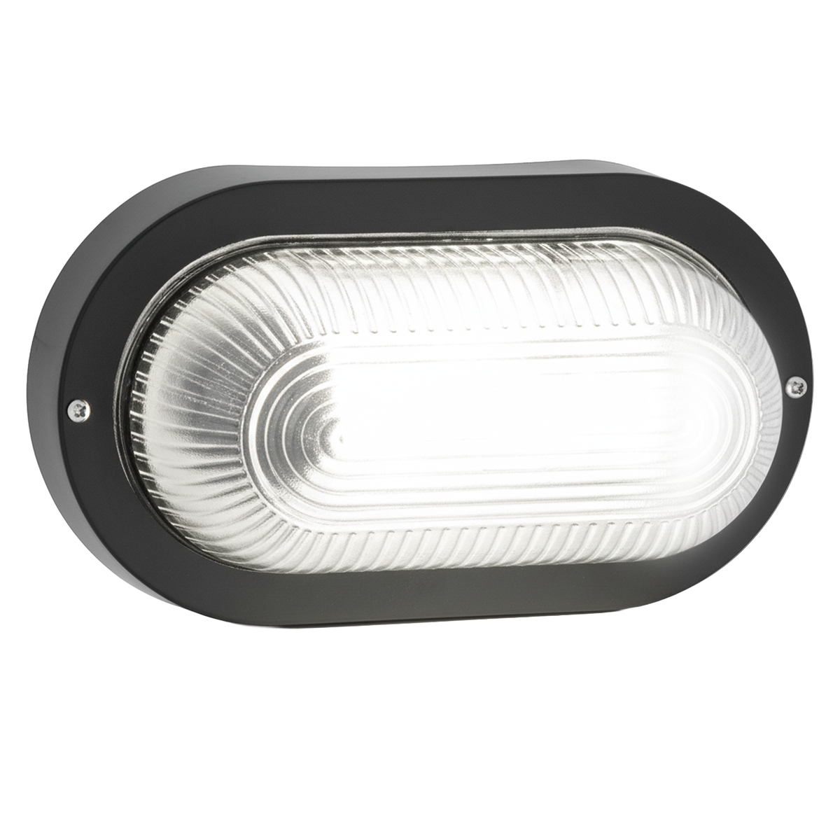 Arlec Black Bulkhead Oval Bunker Light