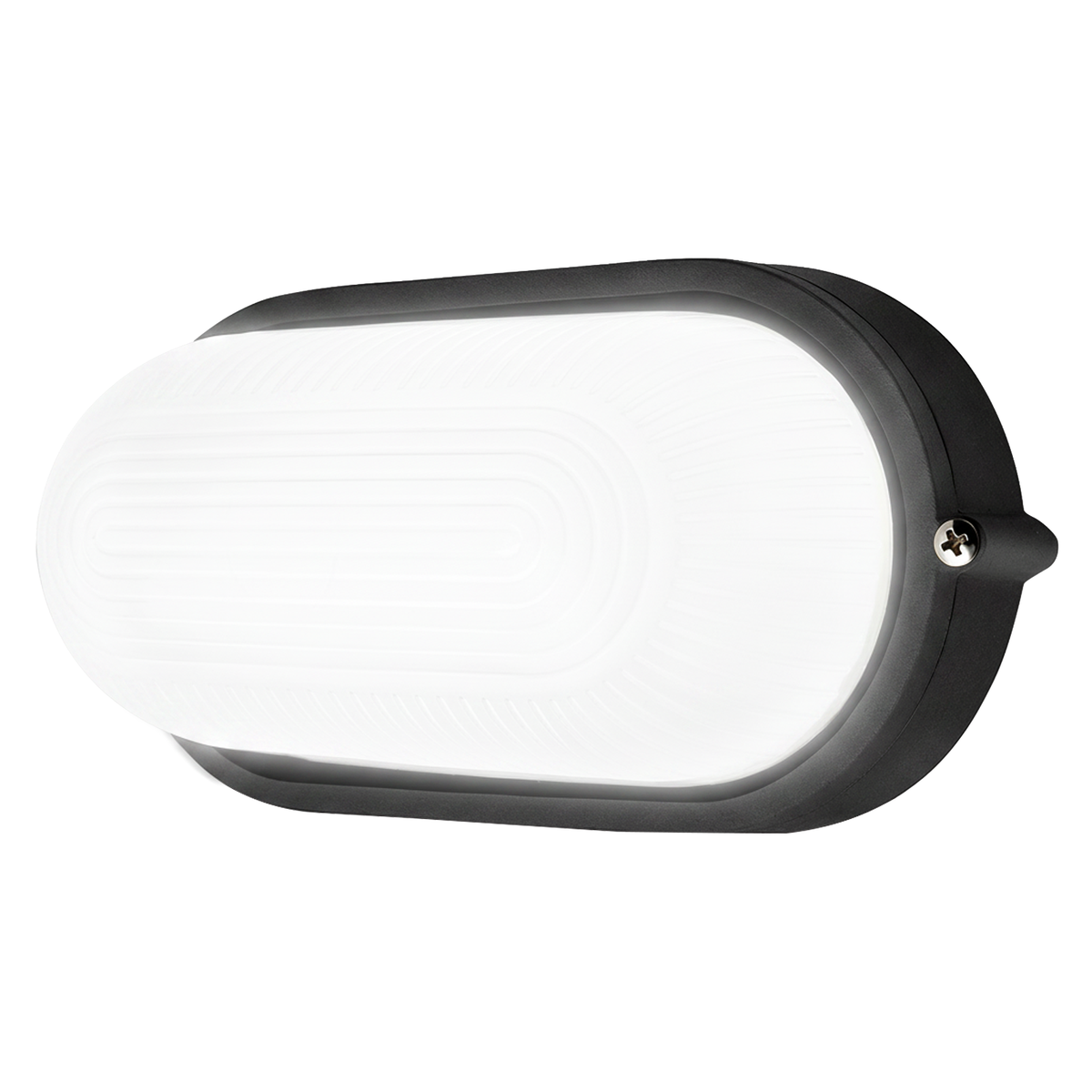 Arlec Black Large Base Frosted Glass Diffuser Oval Bunker