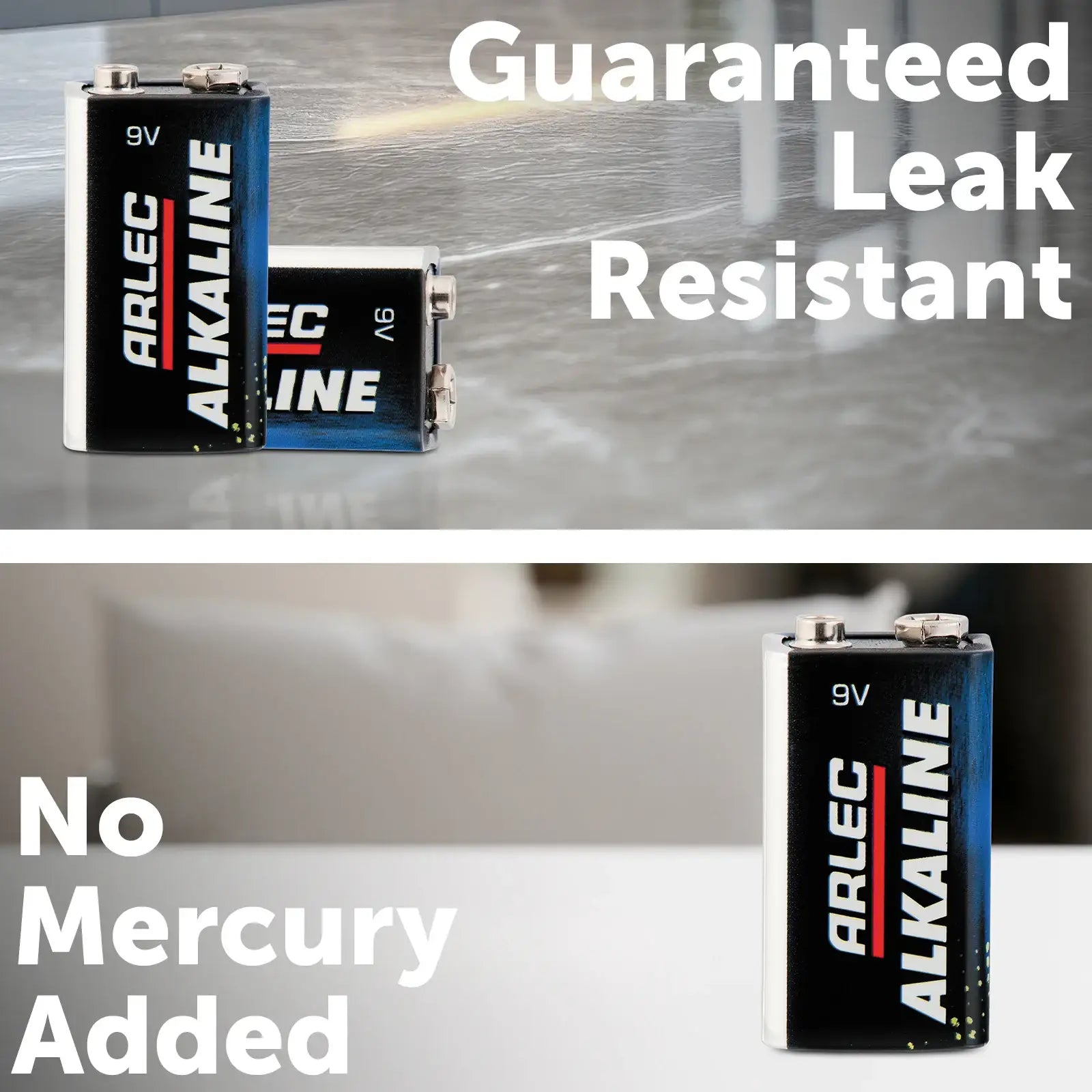 9V alkaline battery – Arlec reliable power for smoke detectors