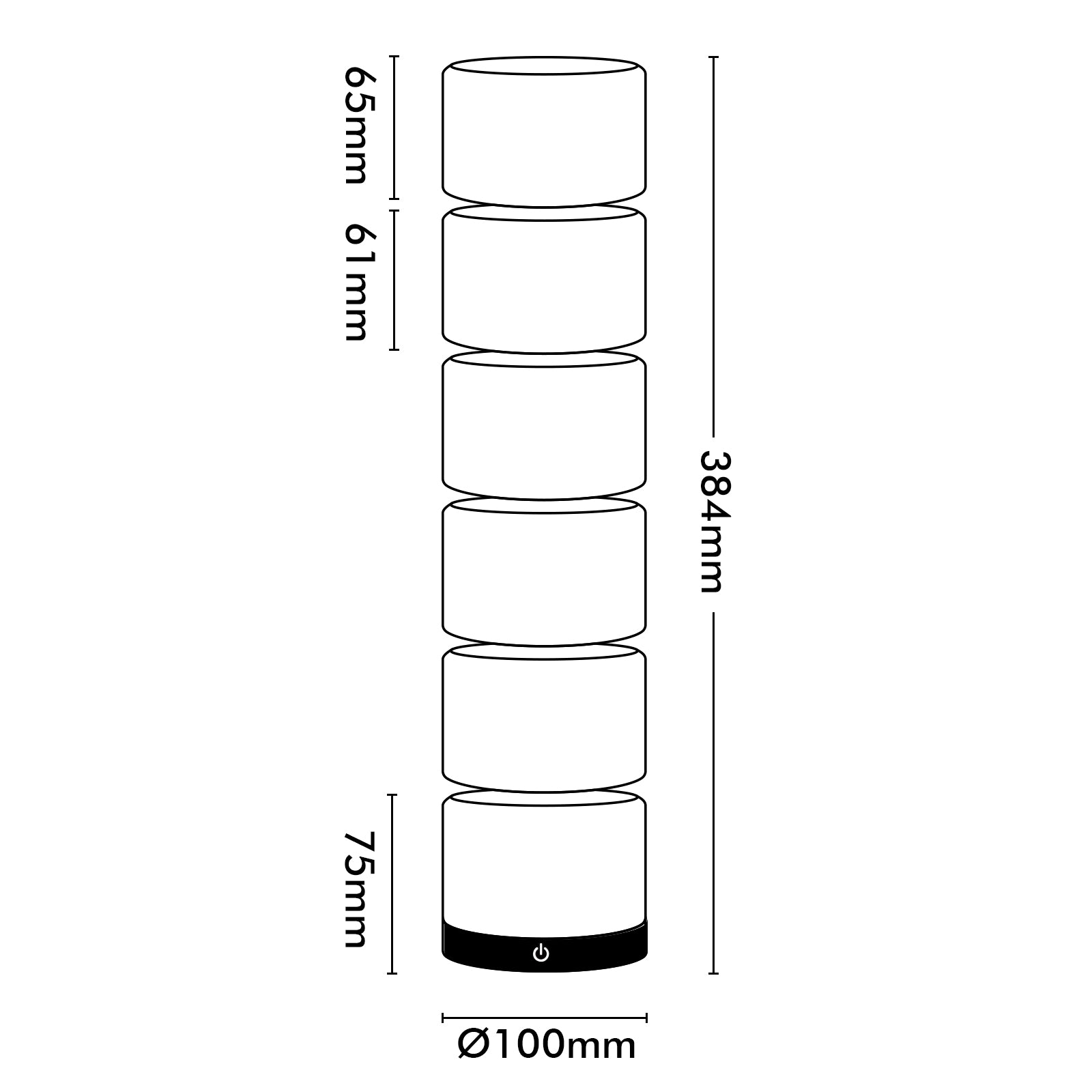Arlec RGB Cylinder Tower Light