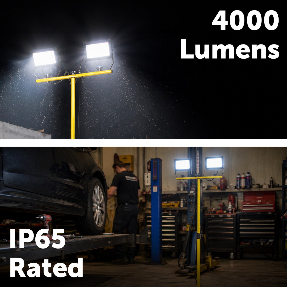 Arlec 40W 4000lm Dual Head LED Tripod Worklight