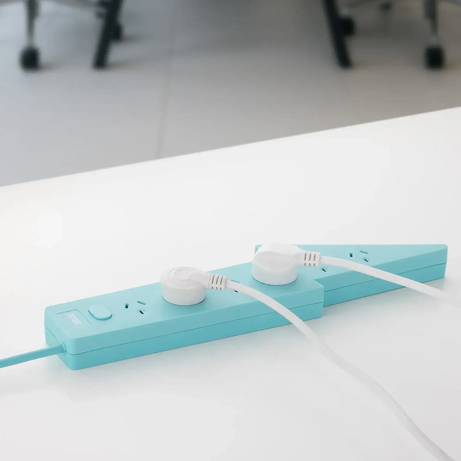 6 outlet teal powerboard – lighting – surge protected teal powerboard for decorative use