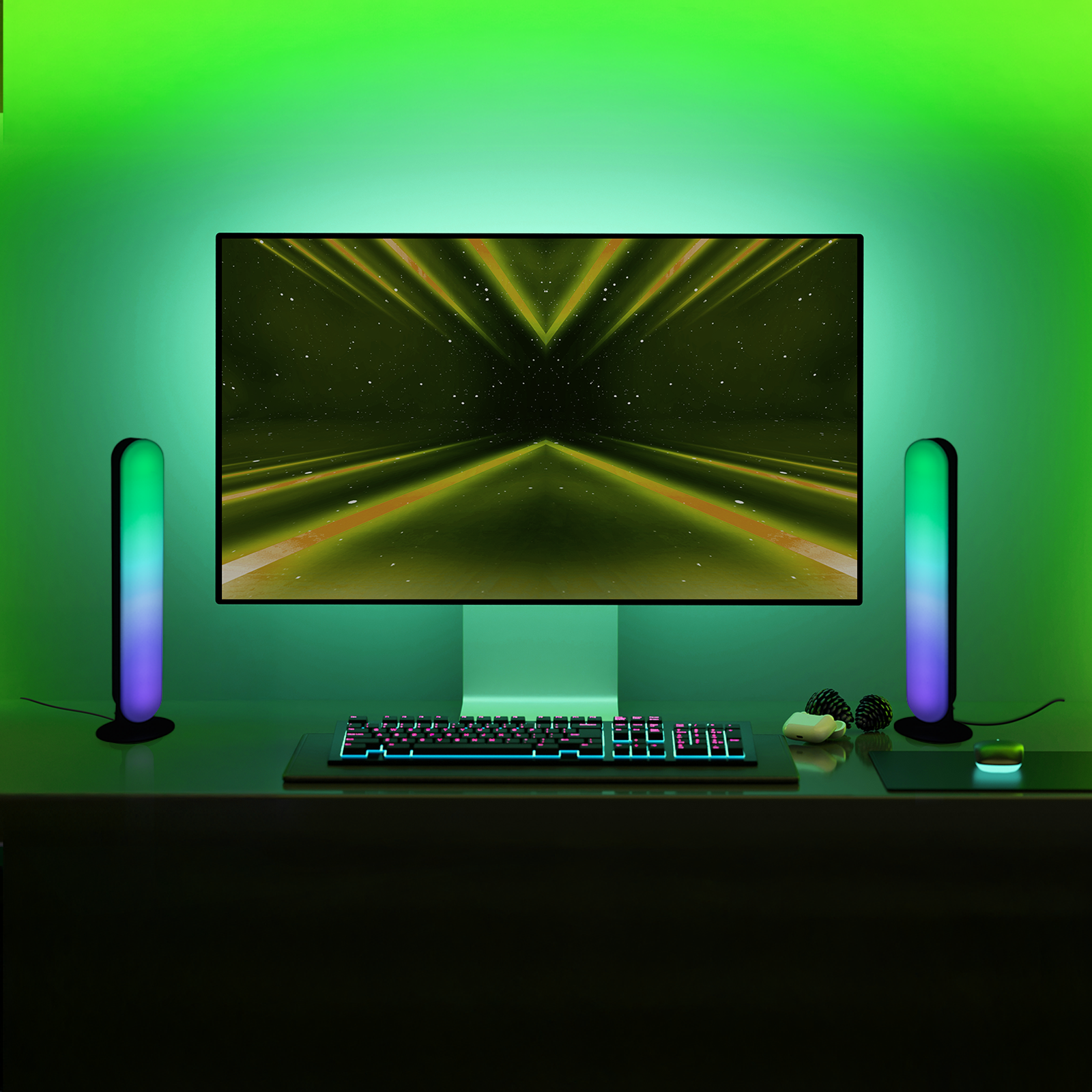 Arlec Black RGB Desk Lights - Twin Pack