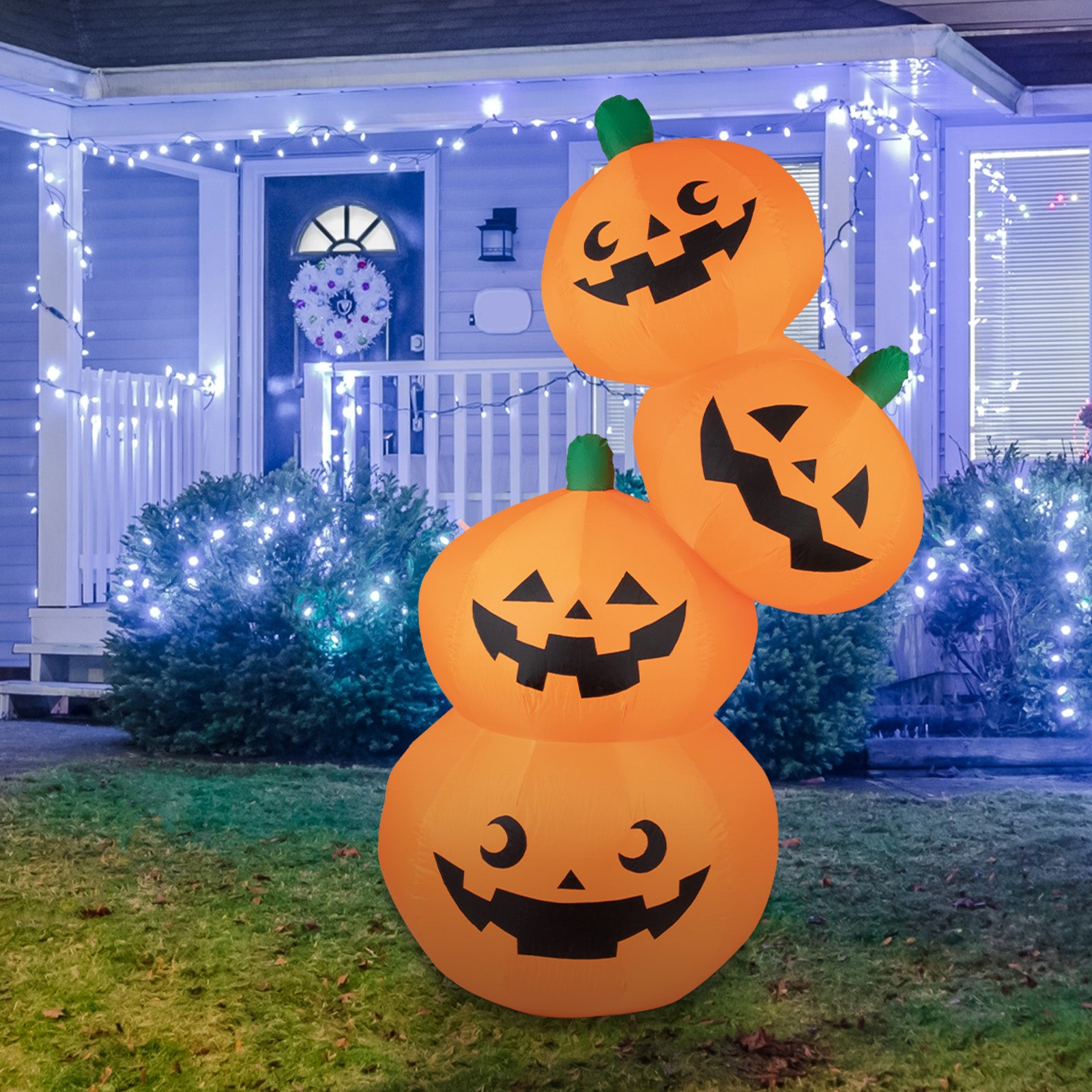 Arlec 1.8m Halloween inflatable with 4 pumpkins – bright LED lights and durable design for festive décor