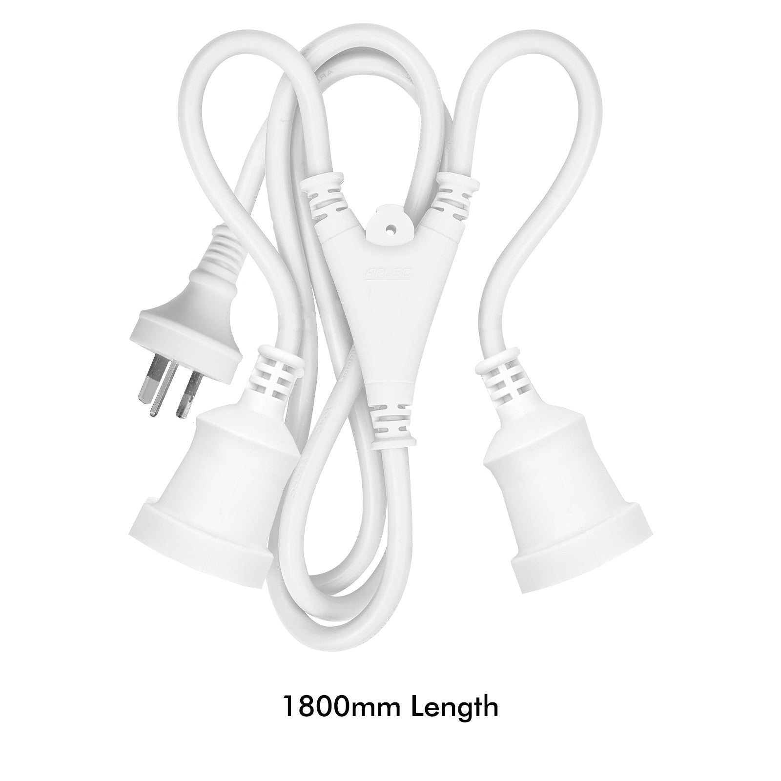 Arlec 1.8m Domestic Dual Outlet Split Extension Lead - indoor extension lead, 2 outlet extension cord, domestic power solution