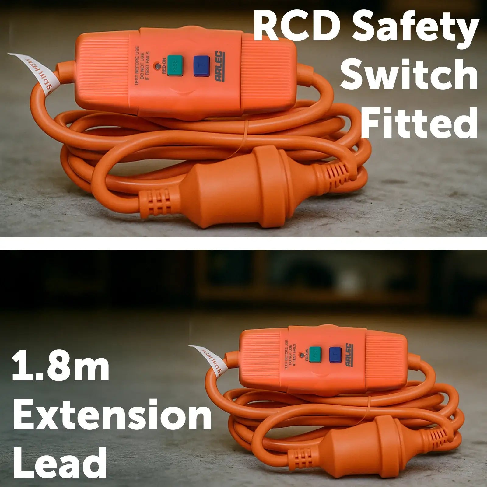Arlec 1.8m heavy duty extension lead for indoor and outdoor power use, durable power cable