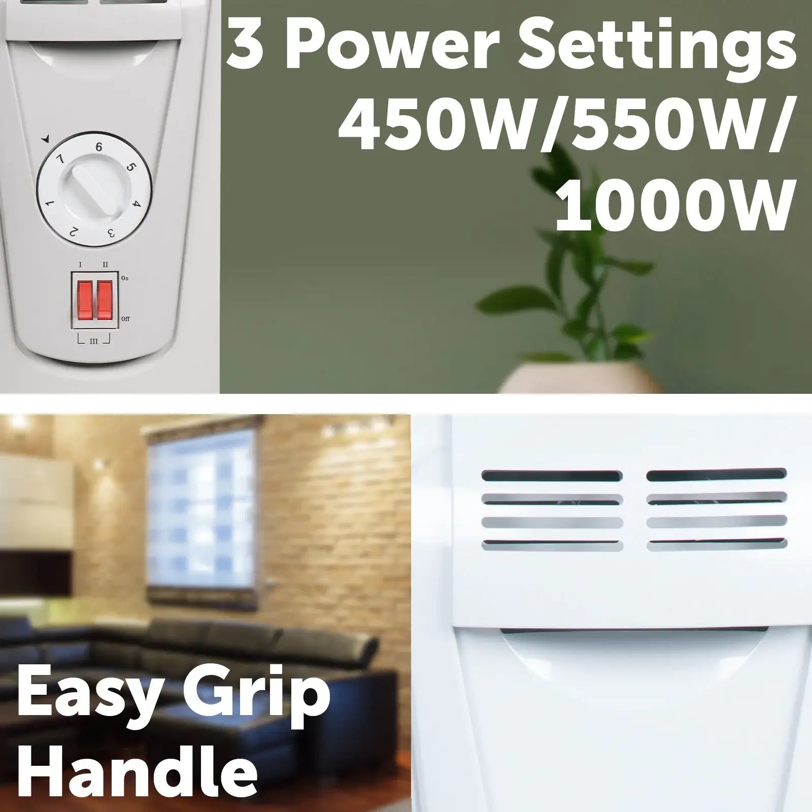 Arlec 1000W compact oil heater