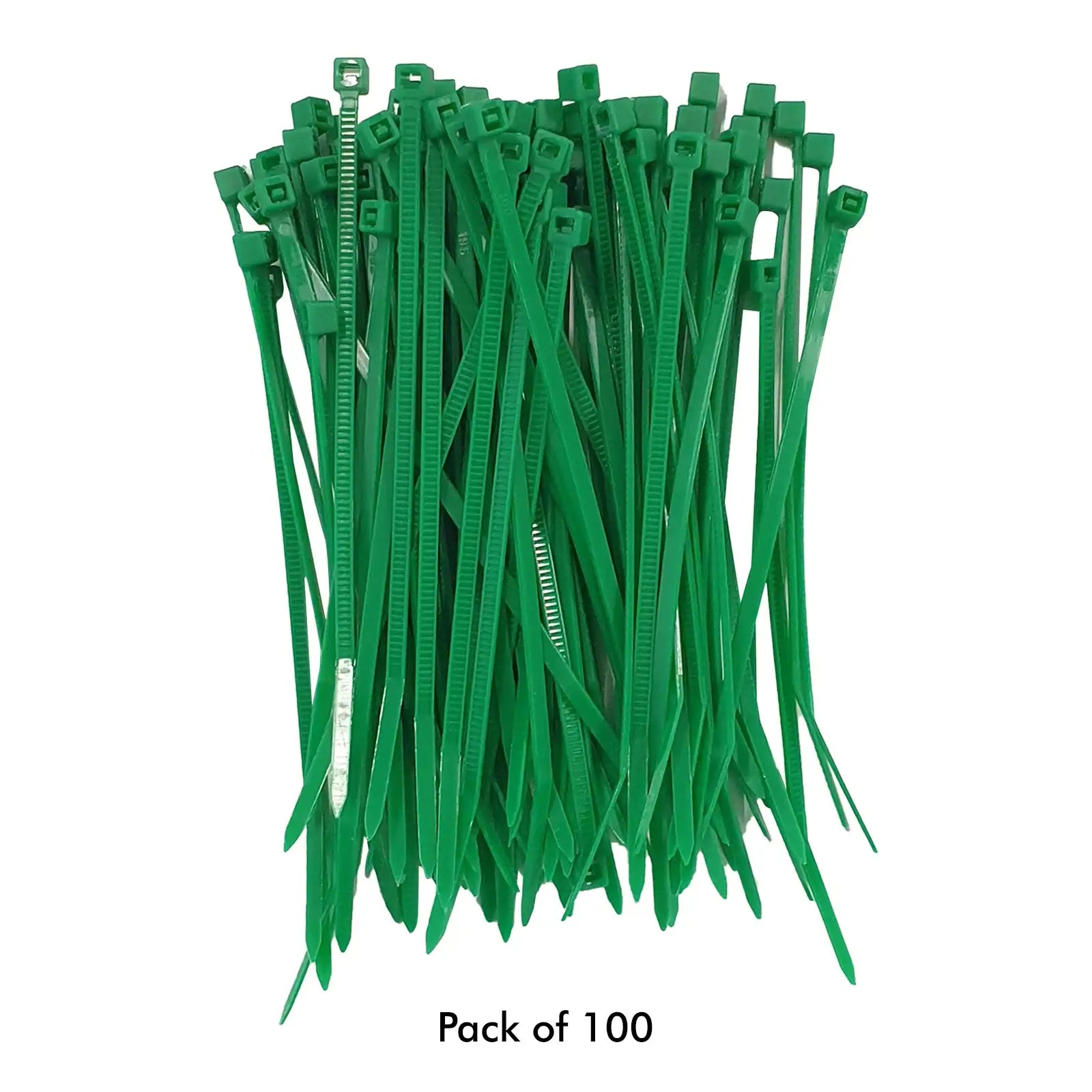 Arlec 100 x 2.5mm Green Cable Ties 100PK for wire management