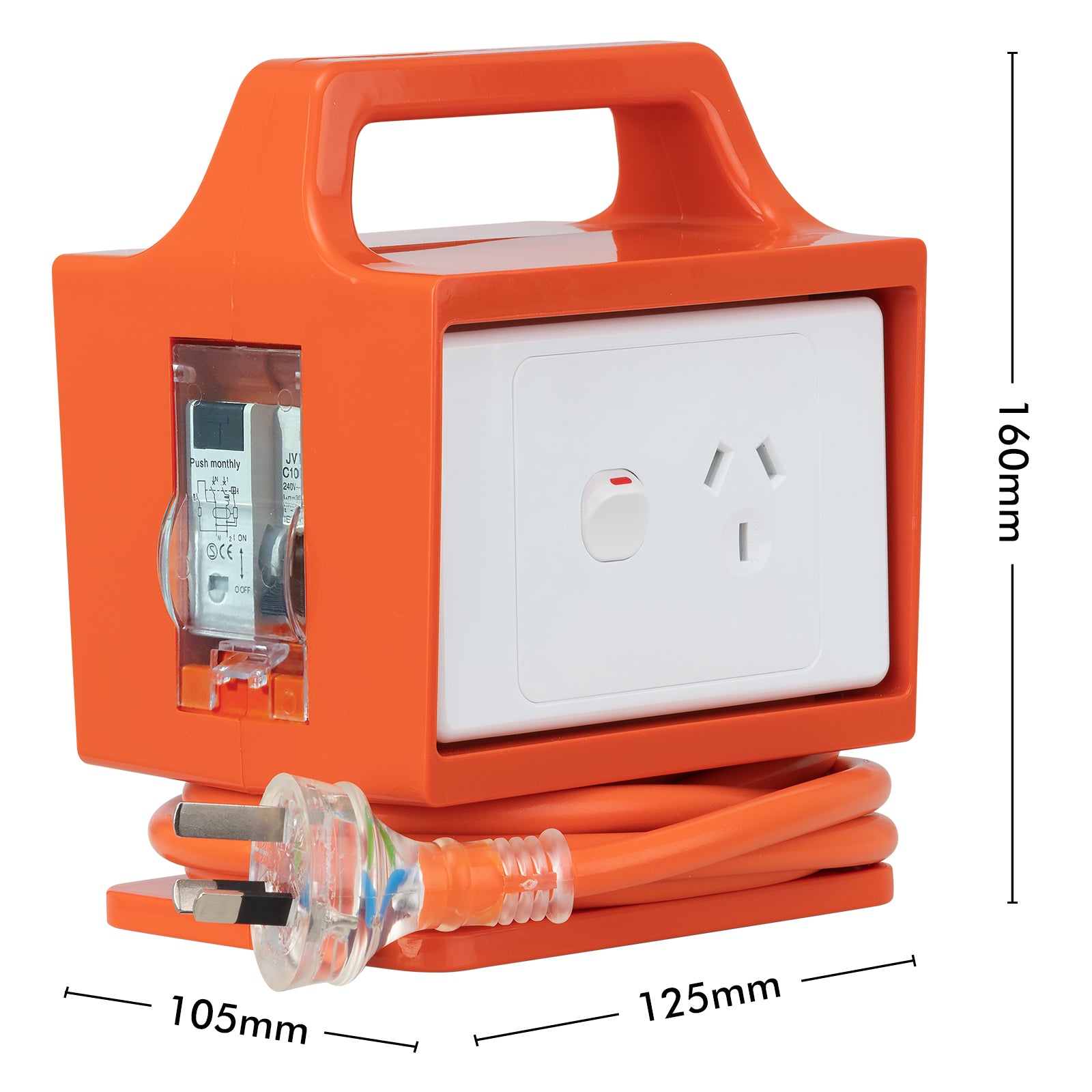 Arlec 10A To 15A caravan power adaptor with RCD and 1.8m cord – for home and site use