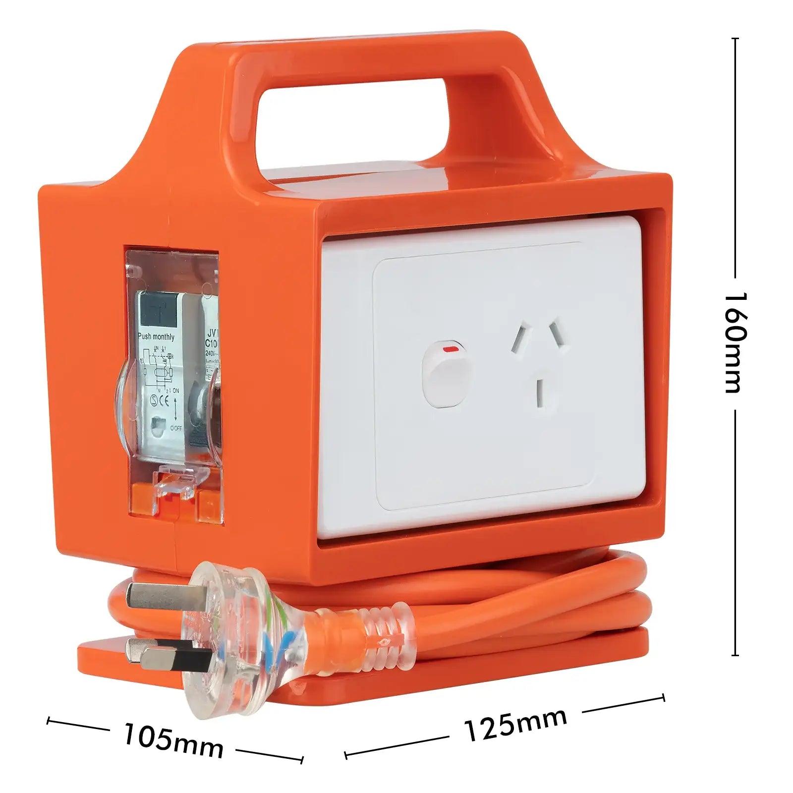 Arlec 10A To 15A caravan power adaptor with RCD and 1.8m cord – for home and site use