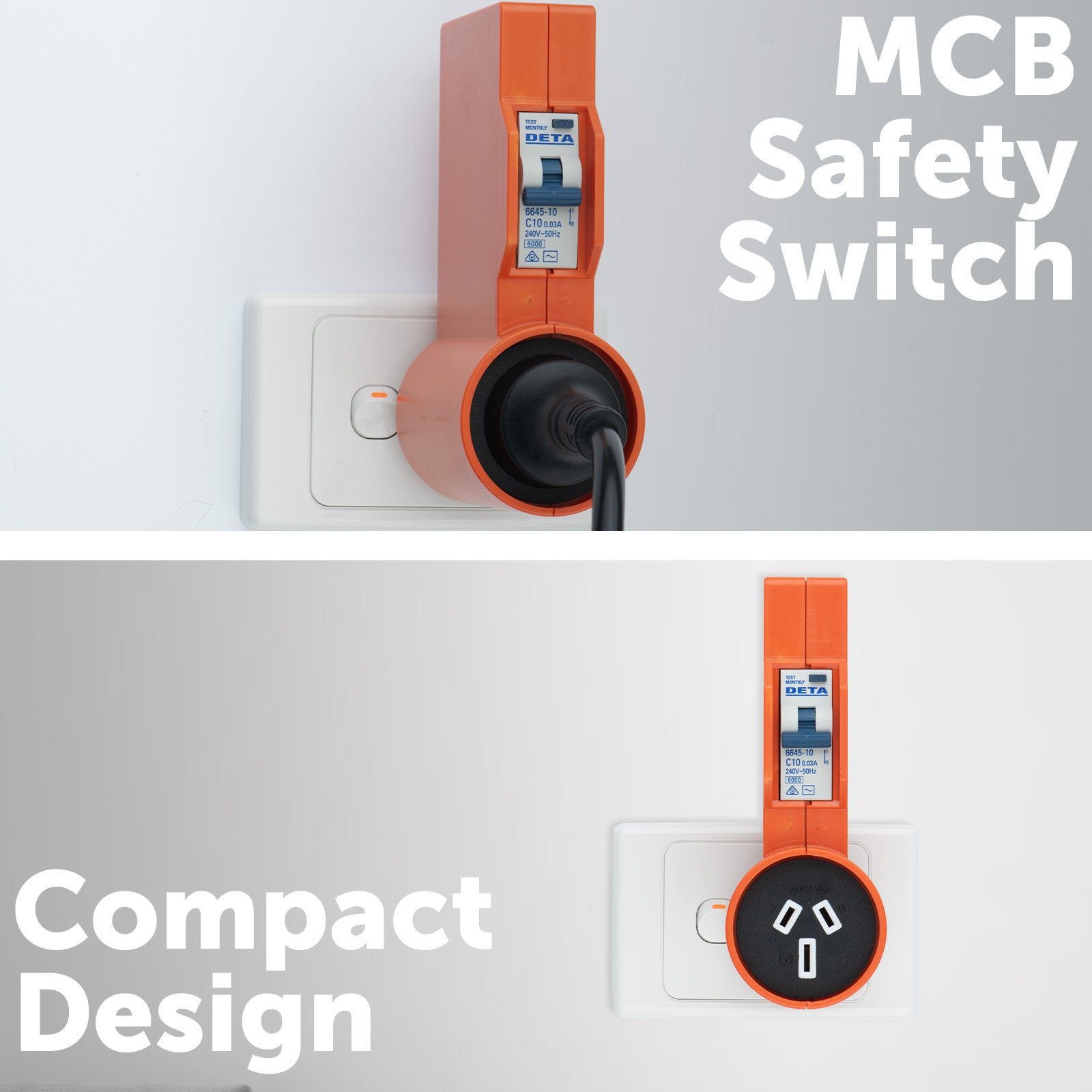 Arlec 10A to 15A power adaptor with RCD safety switch – caravan and home use