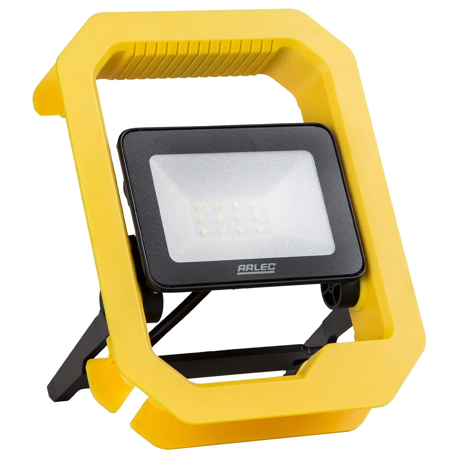 Arlec 10W LED portable work light, 800 lumens, compact design for DIY and job sites
