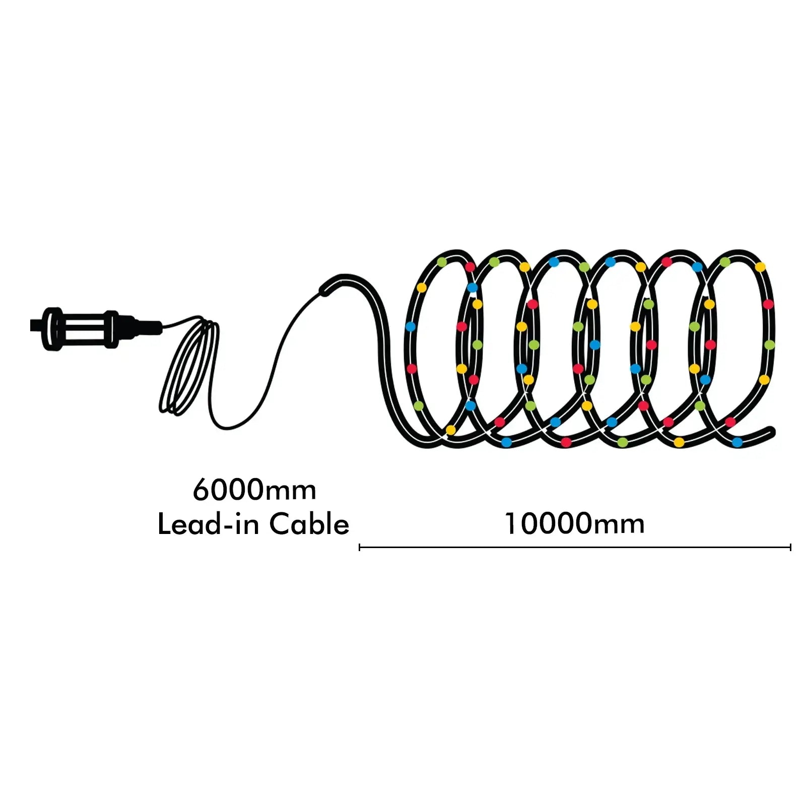 Arlec 10m multicolour LED rope light with 8 light functions and connectable design