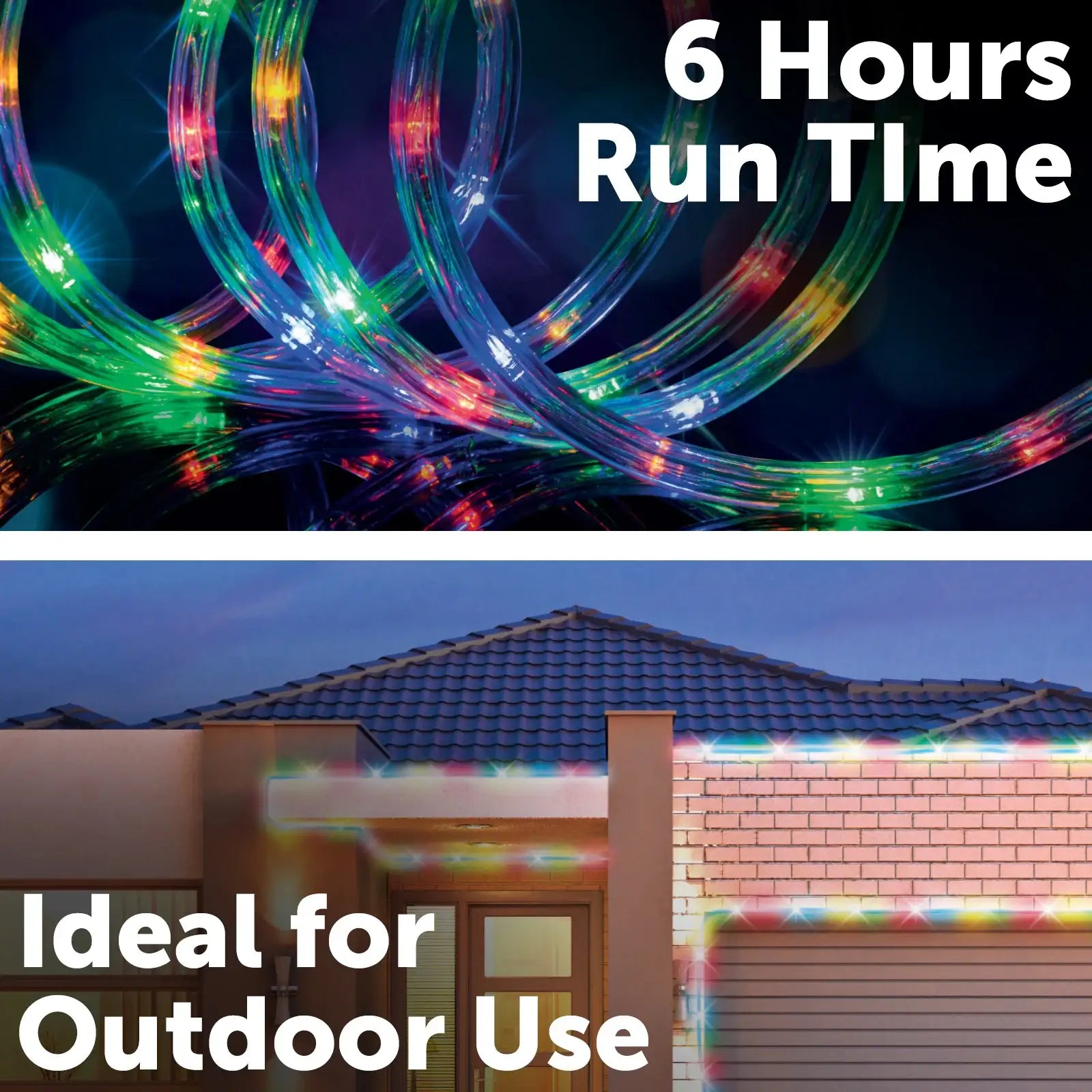 Arlec 10m multicolour or warm white solar rope light – festive outdoor LED lighting with auto switch