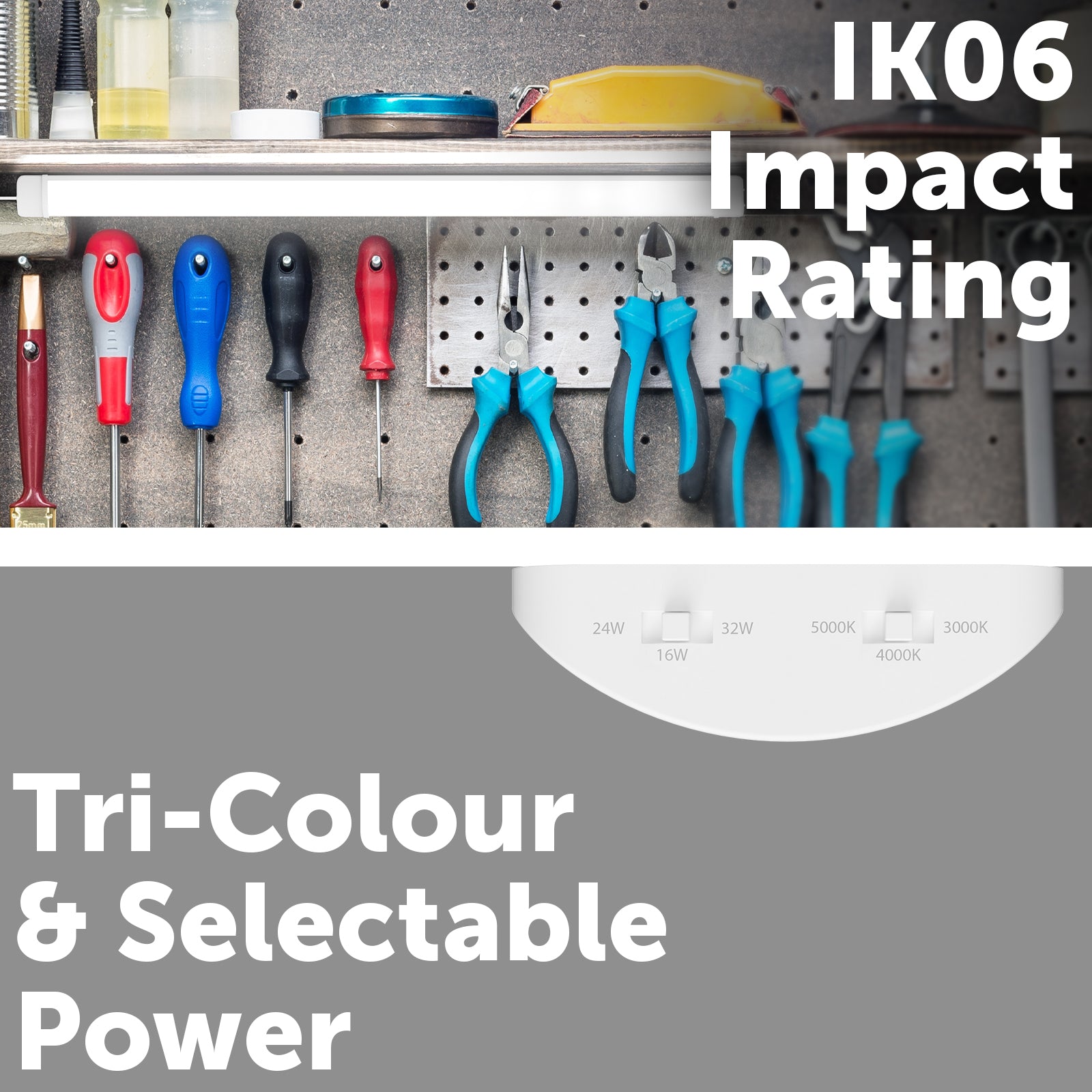 Arlec 120cm IP20 LED batten – DIY multi-power & tri-colour indoor light for home or office use