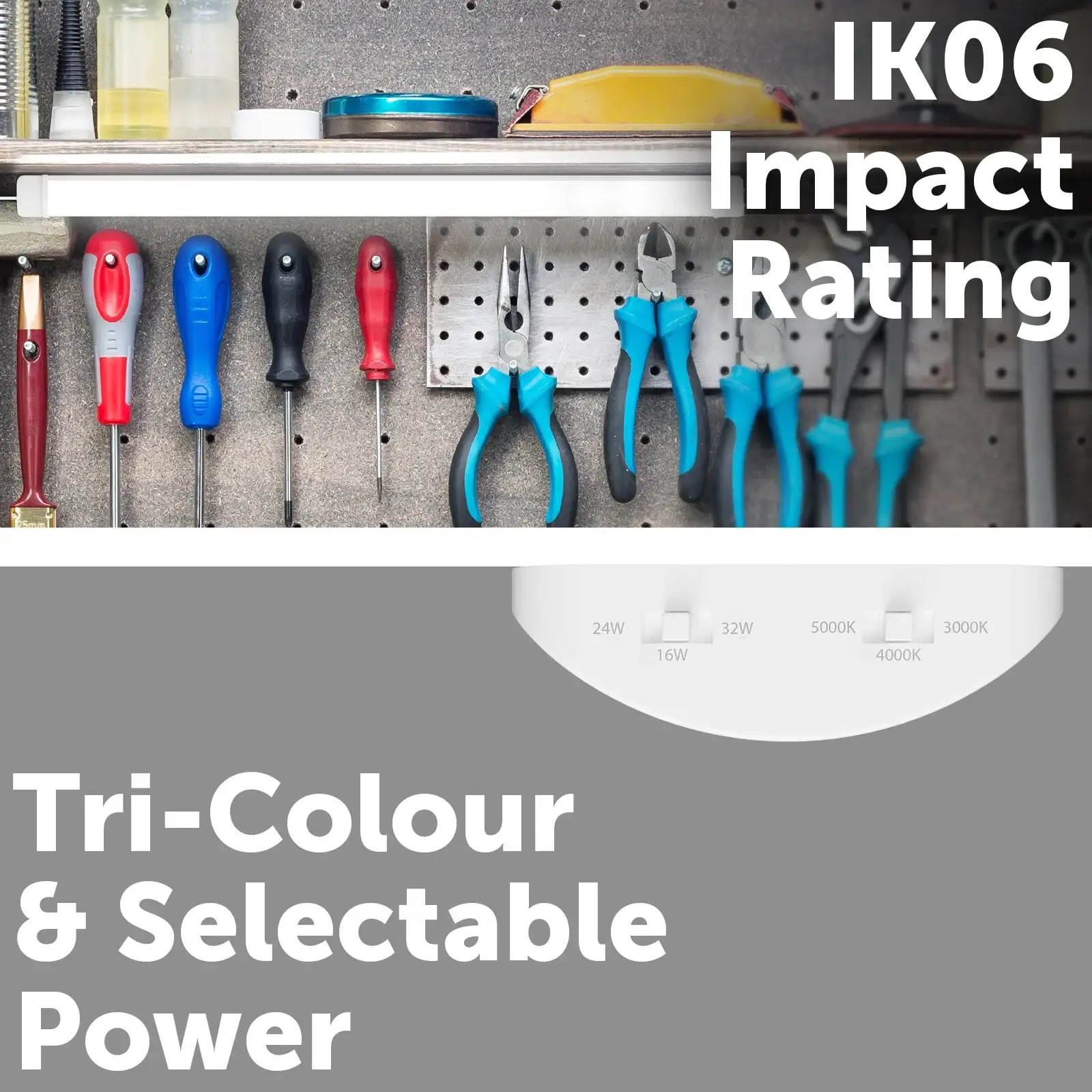 Arlec 120cm IP20 LED batten – DIY multi-power & tri-colour indoor light for home or office use