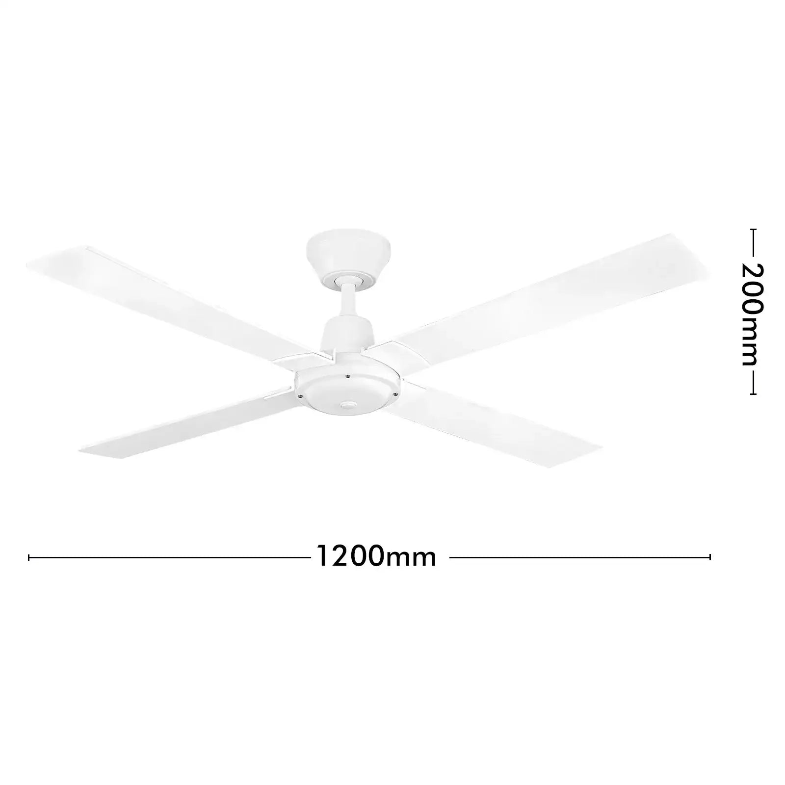 arlec 120cm white ceiling fan – classic 4 blade ceiling fan; energy-efficient cooling fan; light adaptable home fan