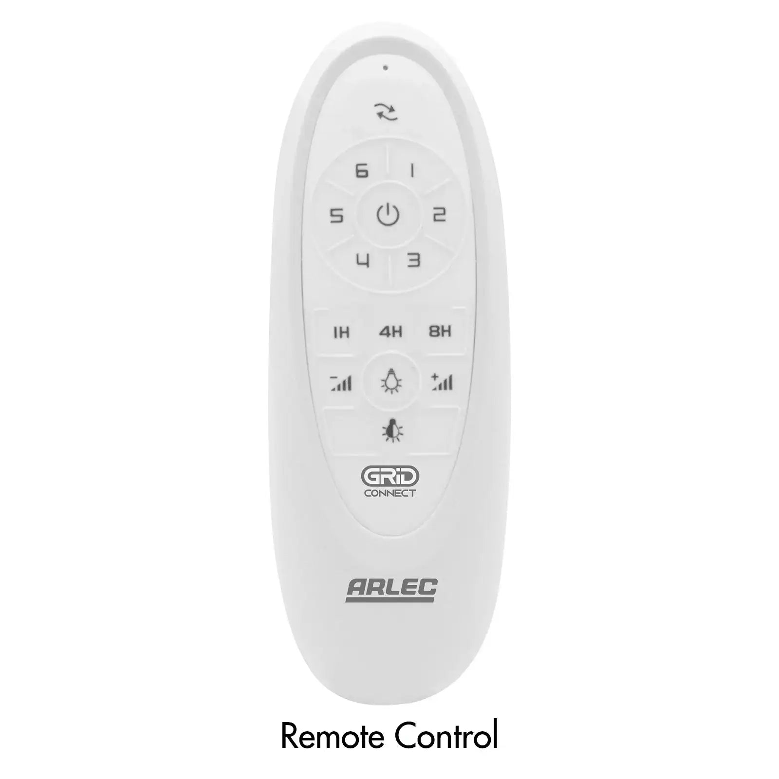 Arlec 130cm white smart ceiling fan with dimmable LED and remote