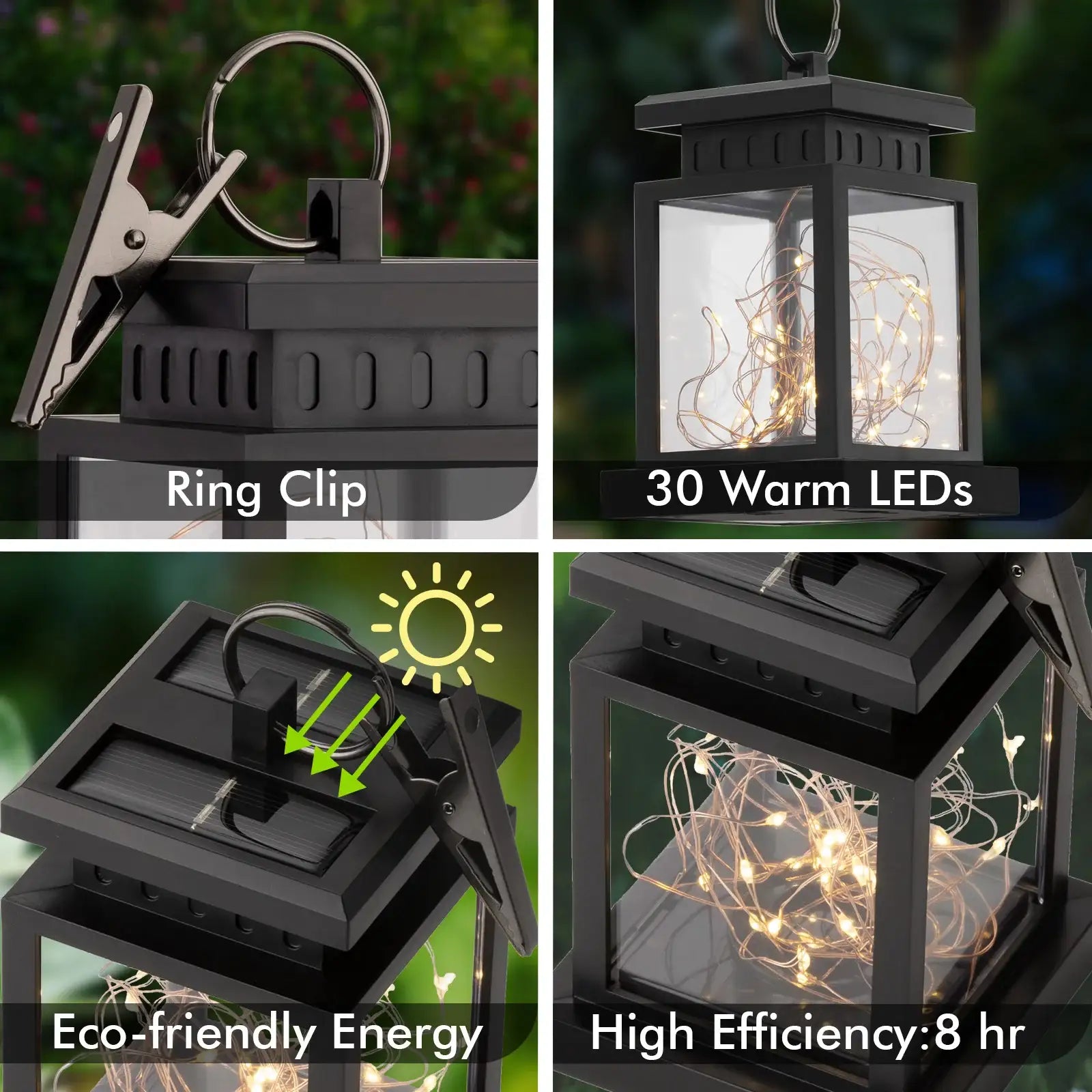 Arlec 13cm decorative fairy light solar lantern – garden ambient outdoor lighting