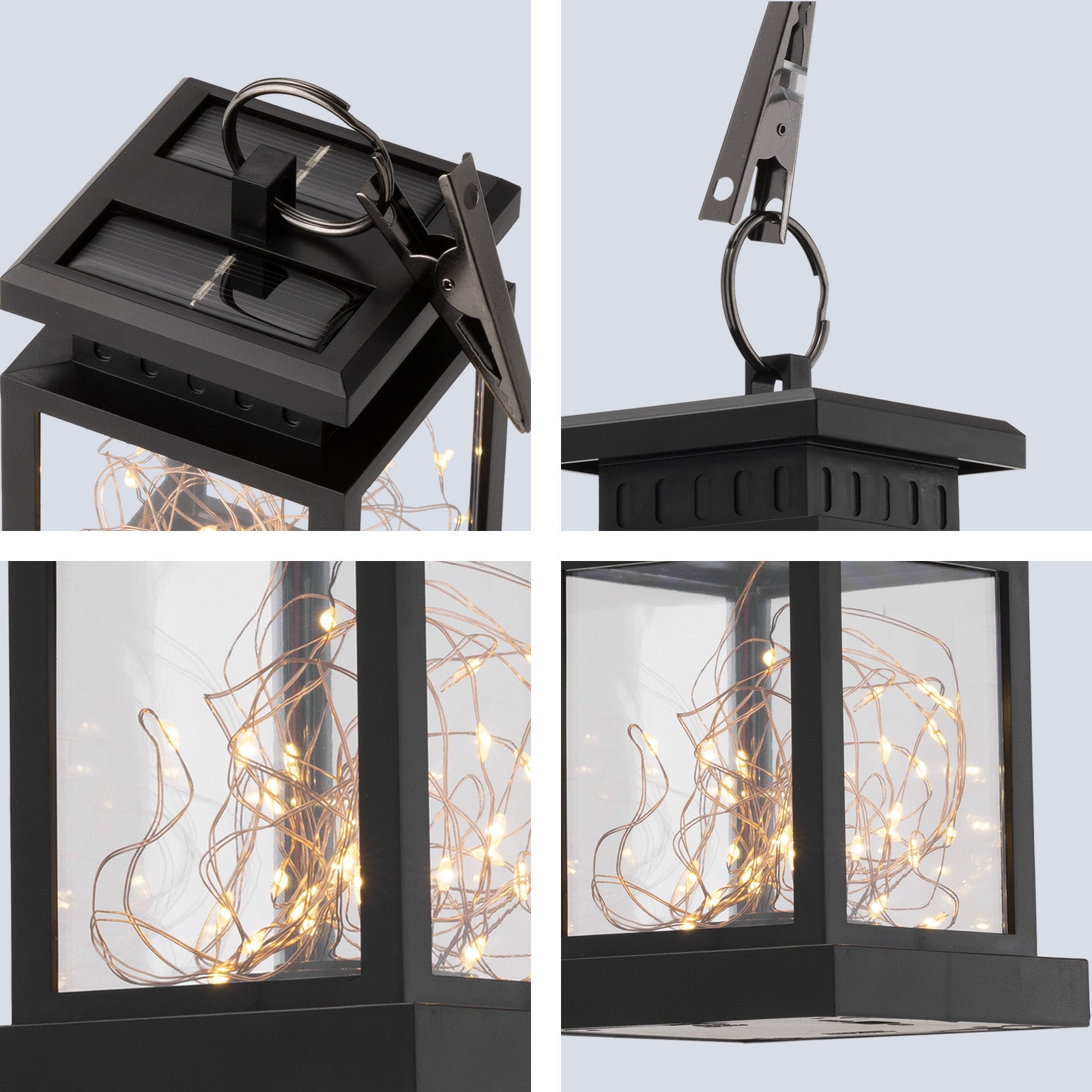 Arlec 13cm decorative fairy light solar lantern – garden ambient outdoor lighting