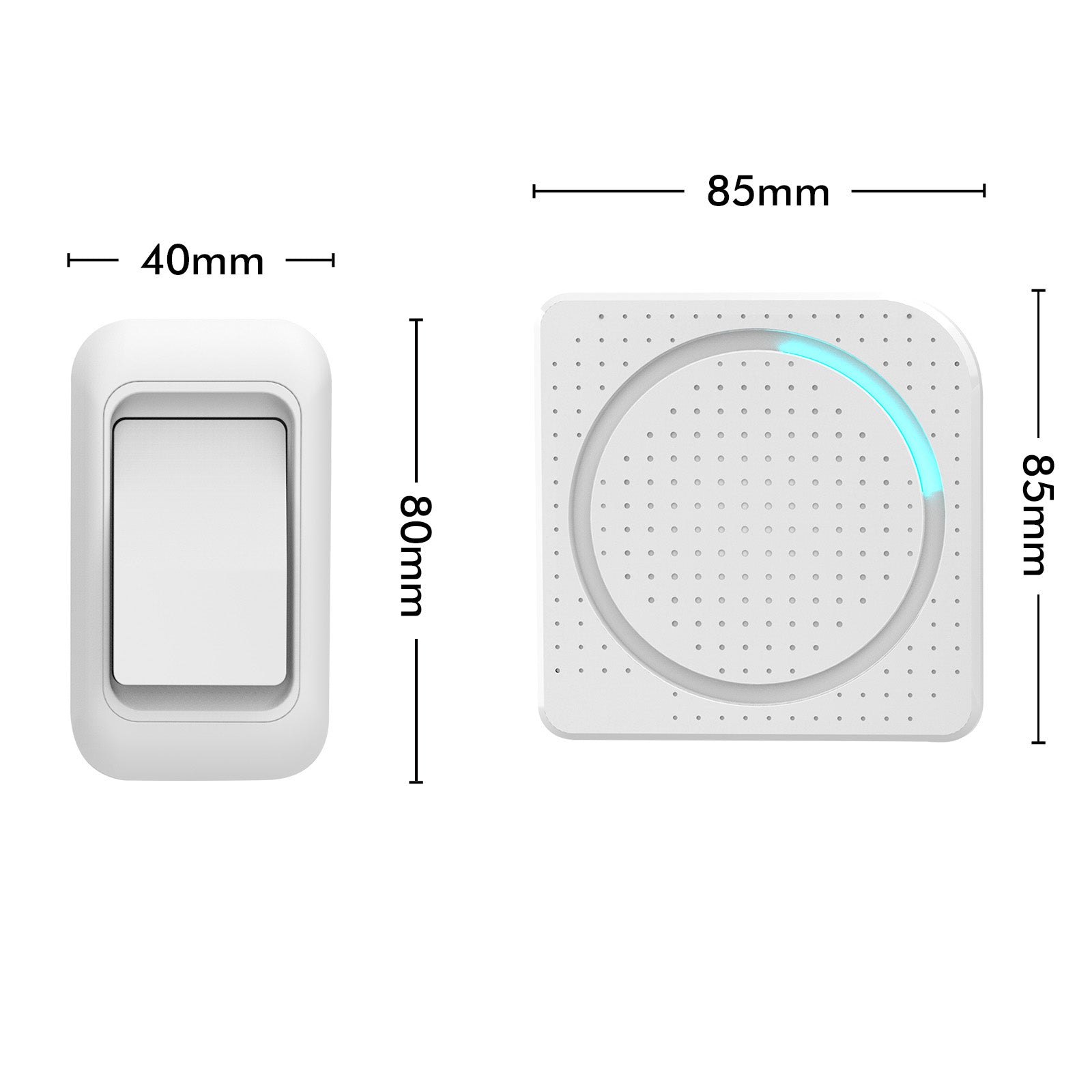 Arlec 150m Battery Operated Wireless Door Chime - White – wireless door chime, battery operated doorbell, smart chime system