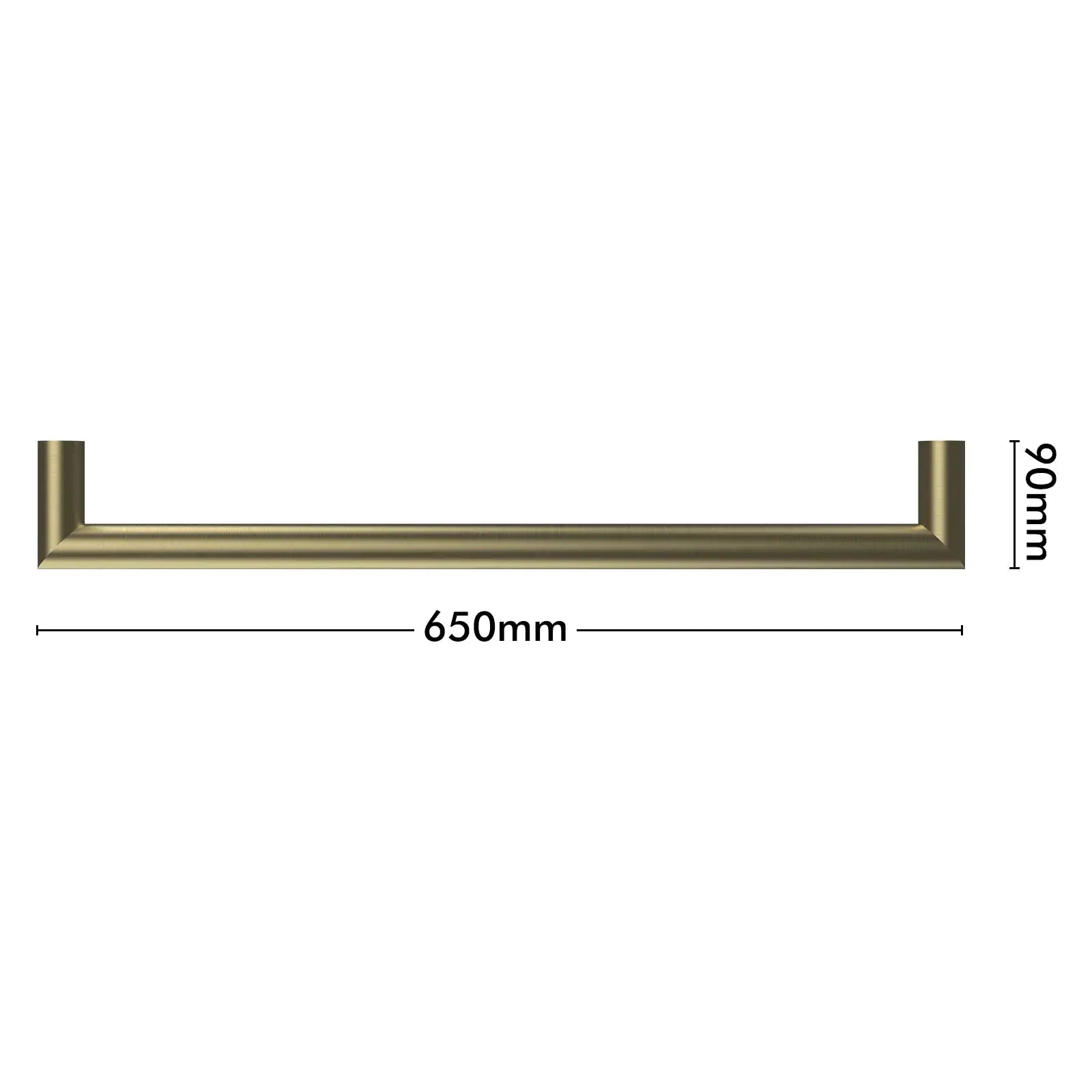 Arlec 15W brushed brass single bar heated towel rail, stylish and compact