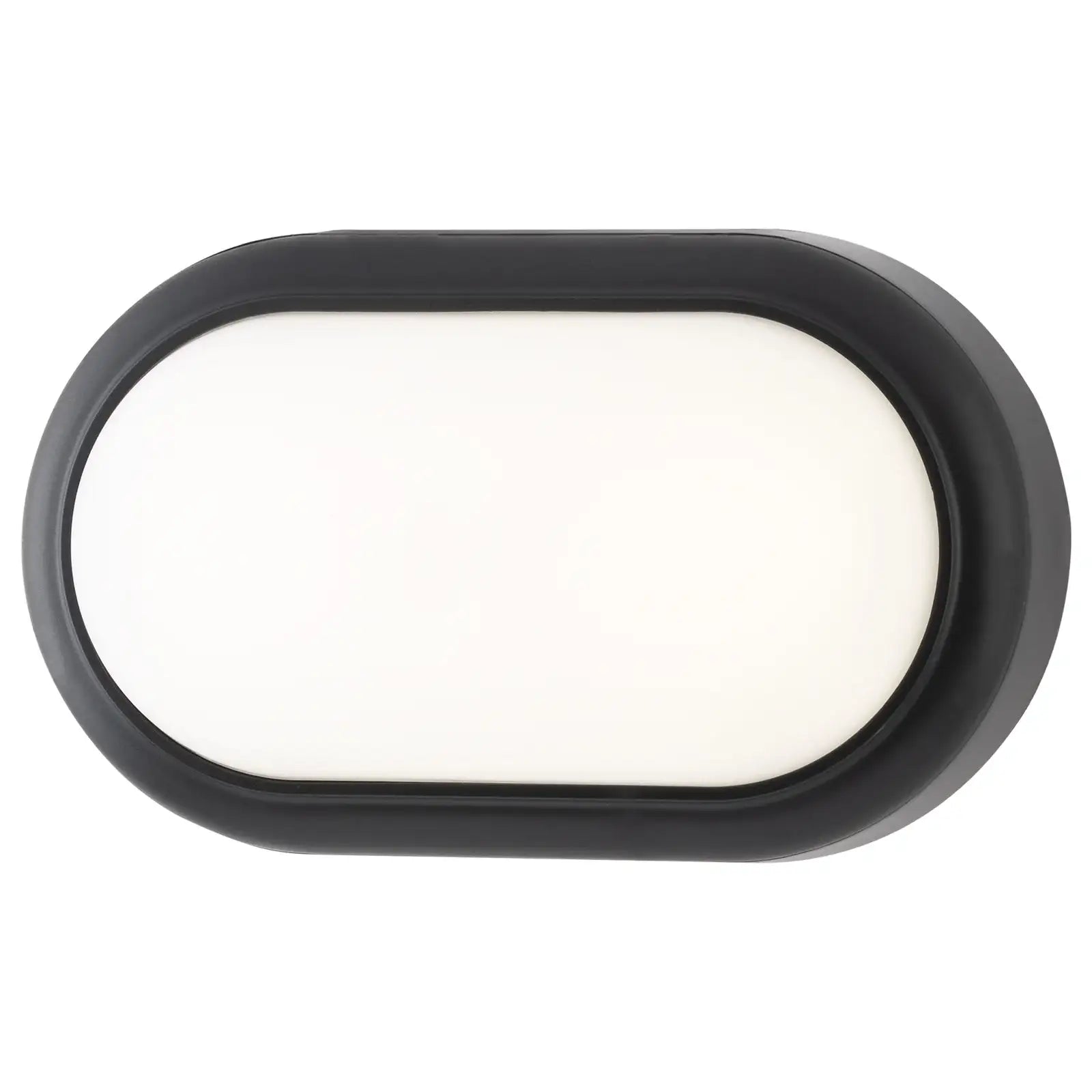 Arlec 15W LED Oval Black Bunker Light - bunker wall light, energy efficient LED