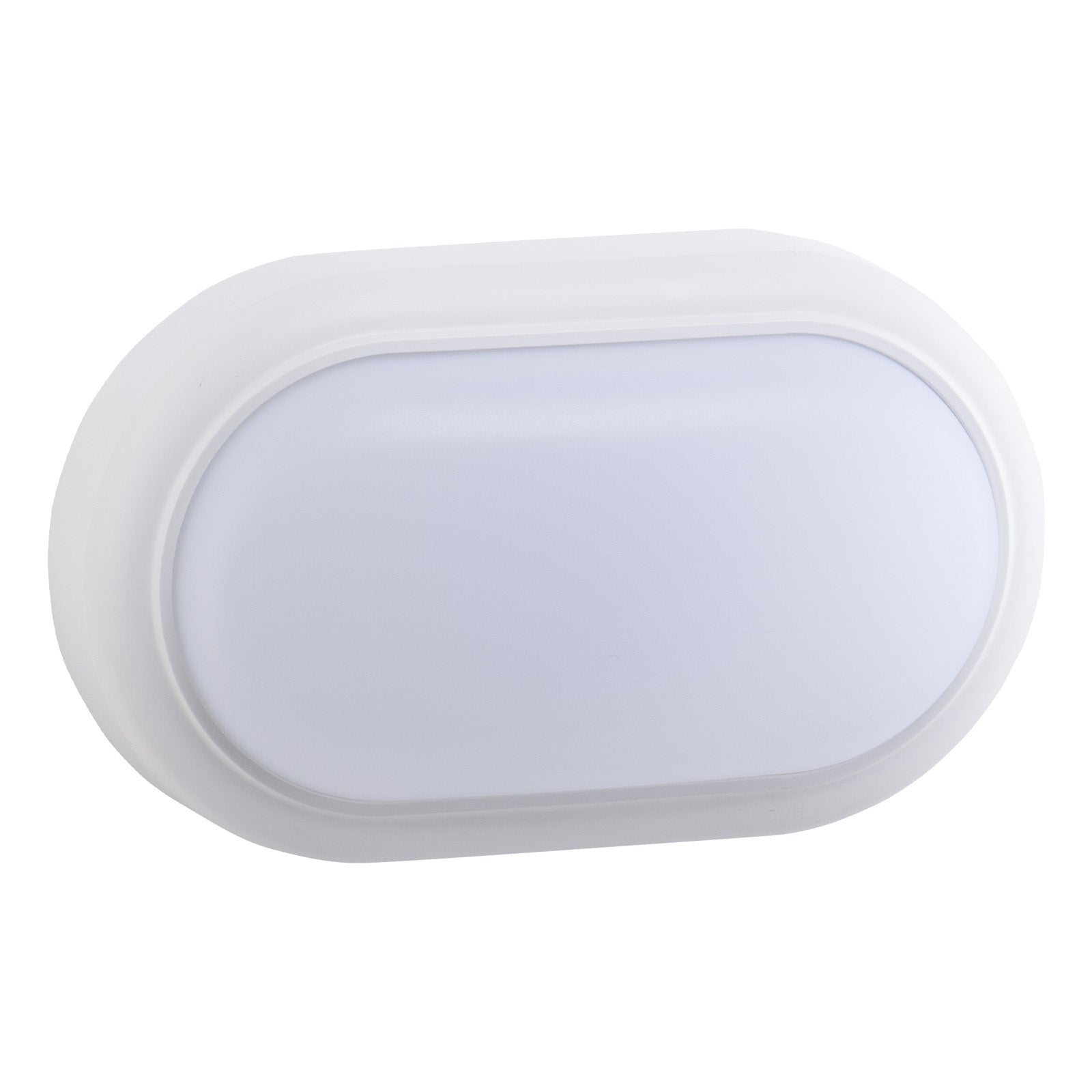 Arlec 15W White Oval LED Bunker Light - bunker wall light, energy efficient LED