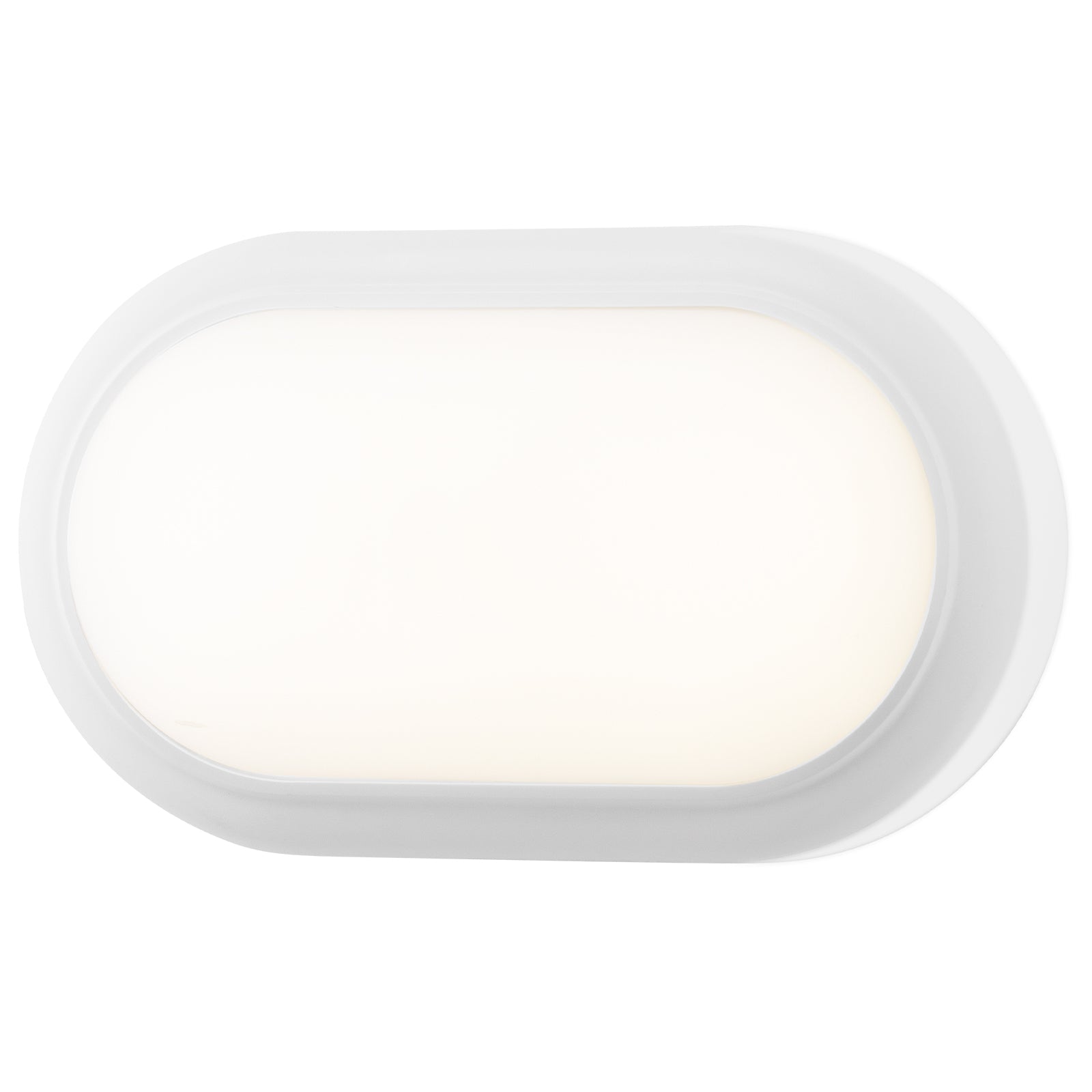 Arlec 15W White Oval LED Bunker Light - bunker wall light, energy efficient LED