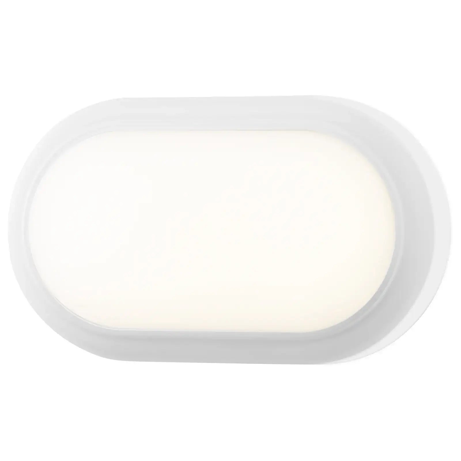 Arlec 15W White Oval LED Bunker Light - bunker wall light, energy efficient LED