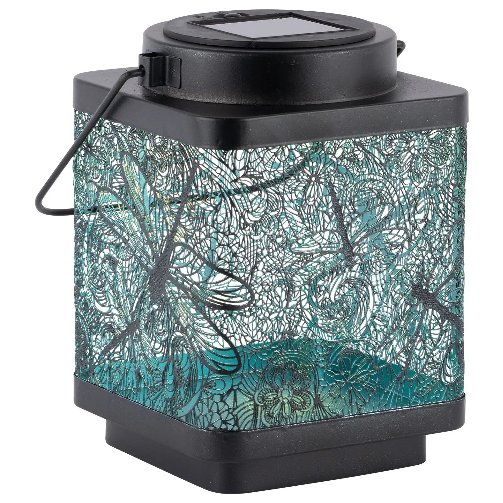 Arlec 15cm Dragonfly Pattern Decorative Solar Lantern - outdoor decorative solar LED lantern for garden lighting