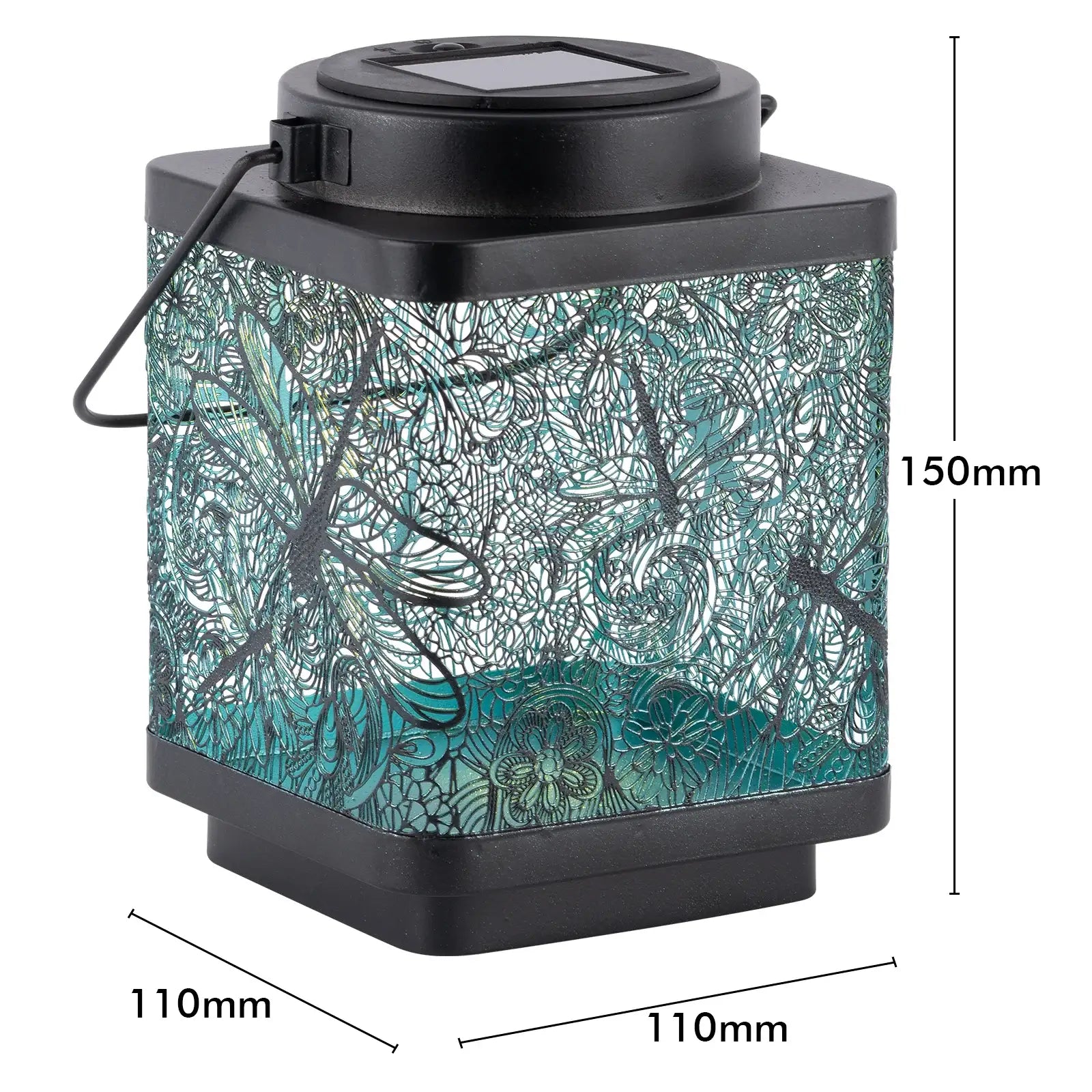 Arlec 15cm Dragonfly Pattern Decorative Solar Lantern - outdoor decorative solar LED lantern for garden lighting