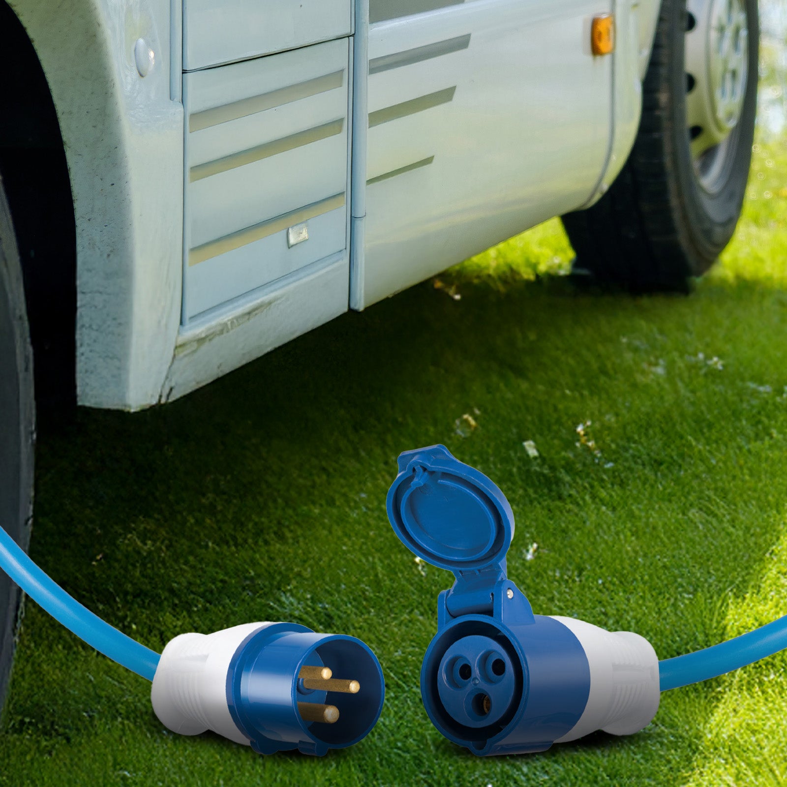 Arlec 15m Caravan Extension Lead - caravan extension lead, 15m power cable, outdoor power connection