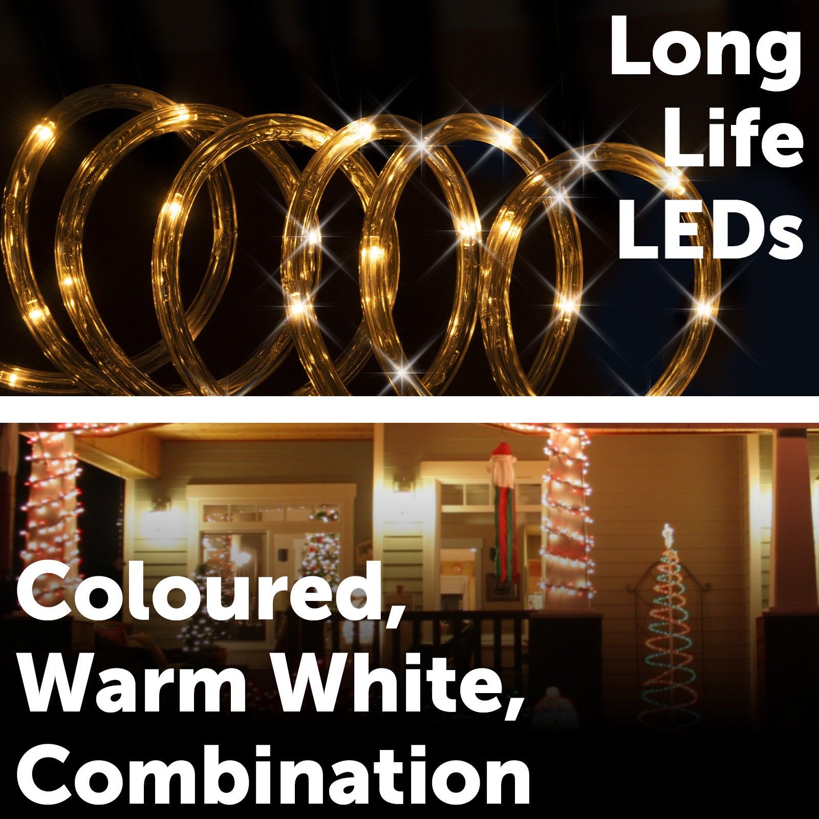 Smart RGB rope light 15m, app dimmable, timer function, suitable for indoor and outdoor, voice control ready