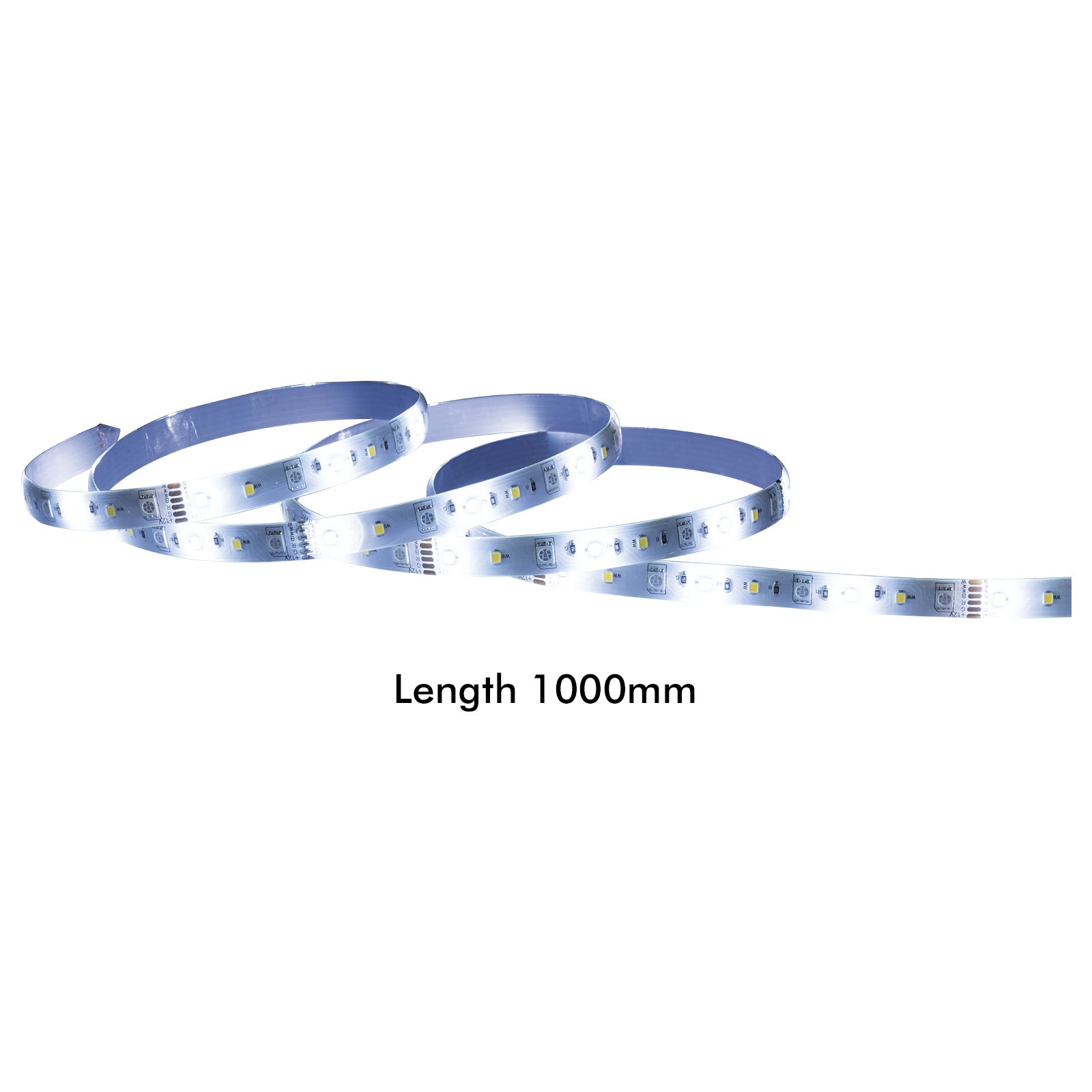 1m CCT LED strip light with adjustable color temperature, app and remote control, and IP65 coating