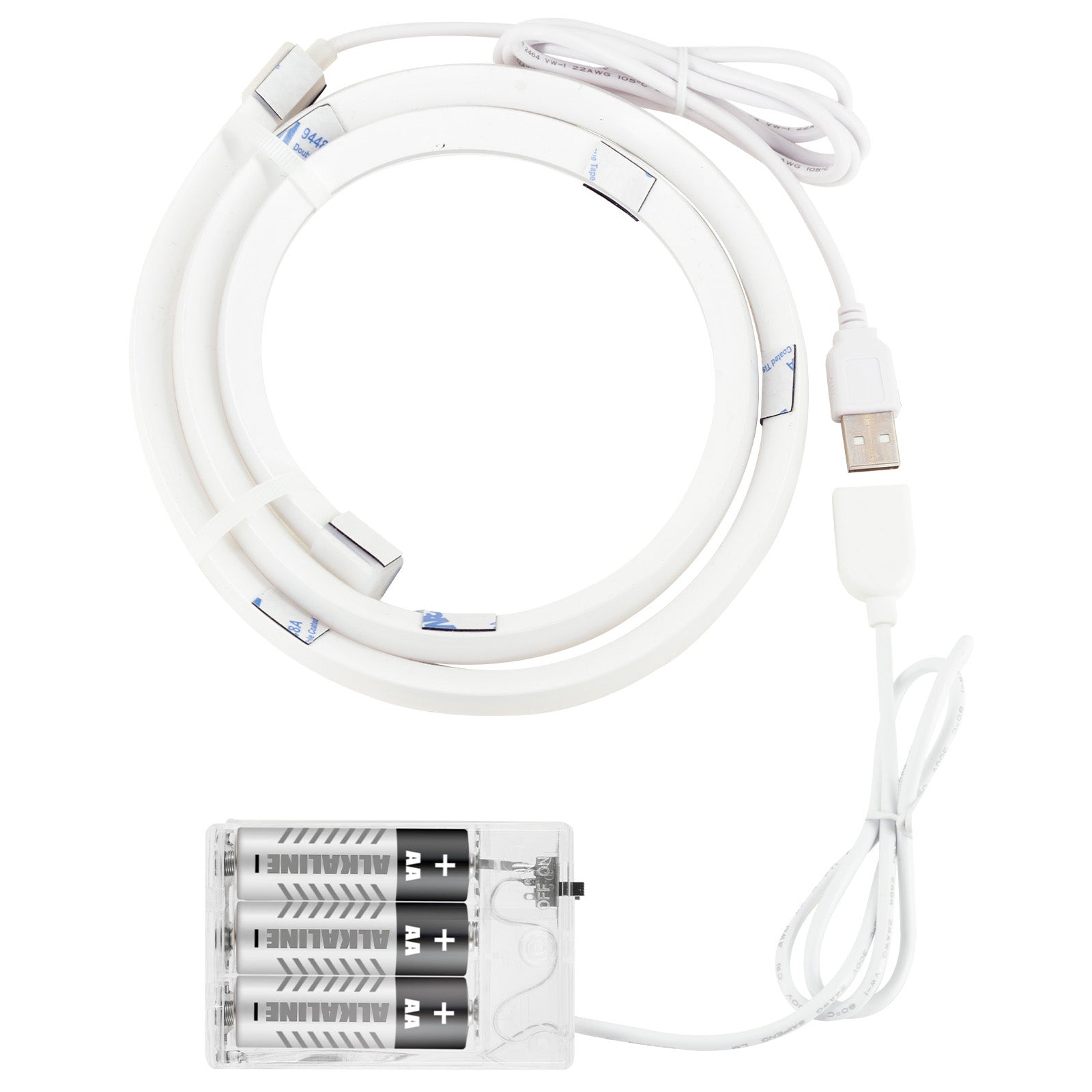 Arlec corner LED strip light, warm white tri-colour accent lighting, DIY 1m strip for cabinets