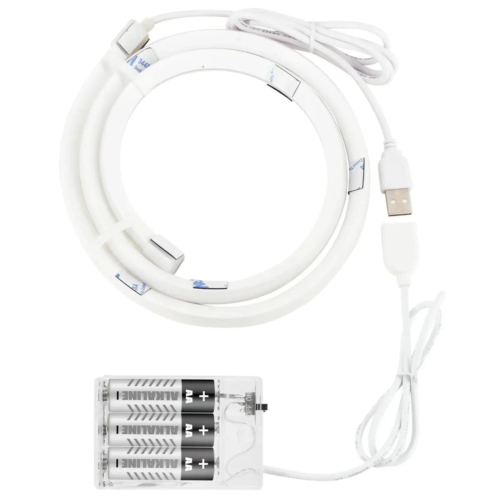 Arlec corner LED strip light, warm white tri-colour accent lighting, DIY 1m strip for cabinets