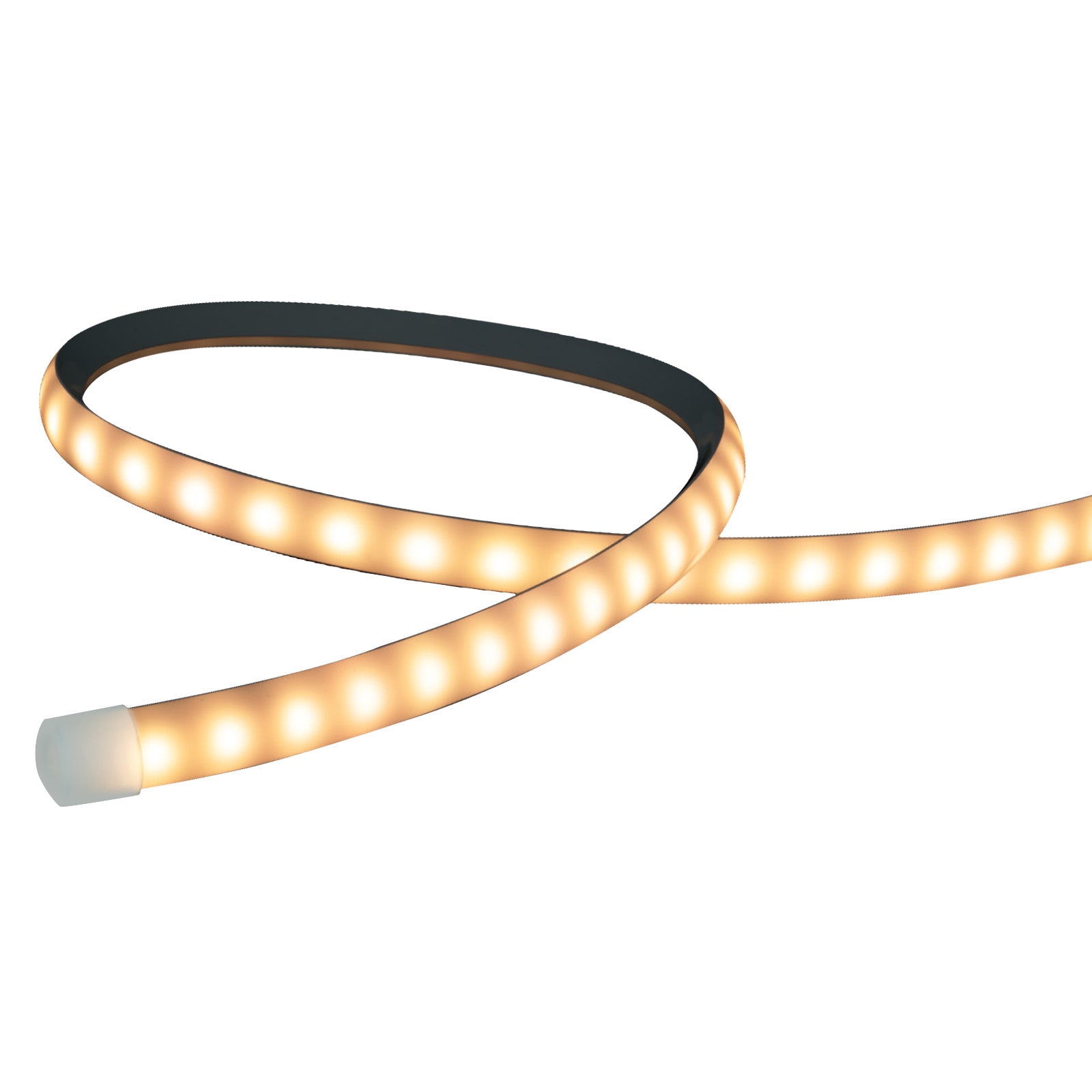 Arlec corner LED strip light, warm white tri-colour accent lighting, DIY 1m strip for cabinets