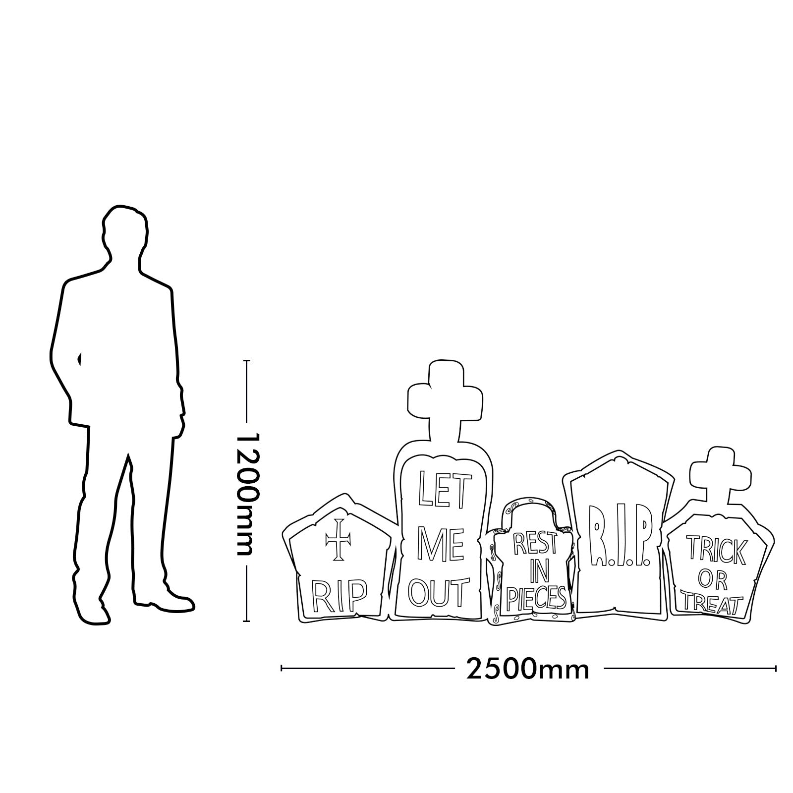 Arlec 2.5m tombstones Halloween inflatable – durable LED-lit inflatable for spooky seasonal decoration