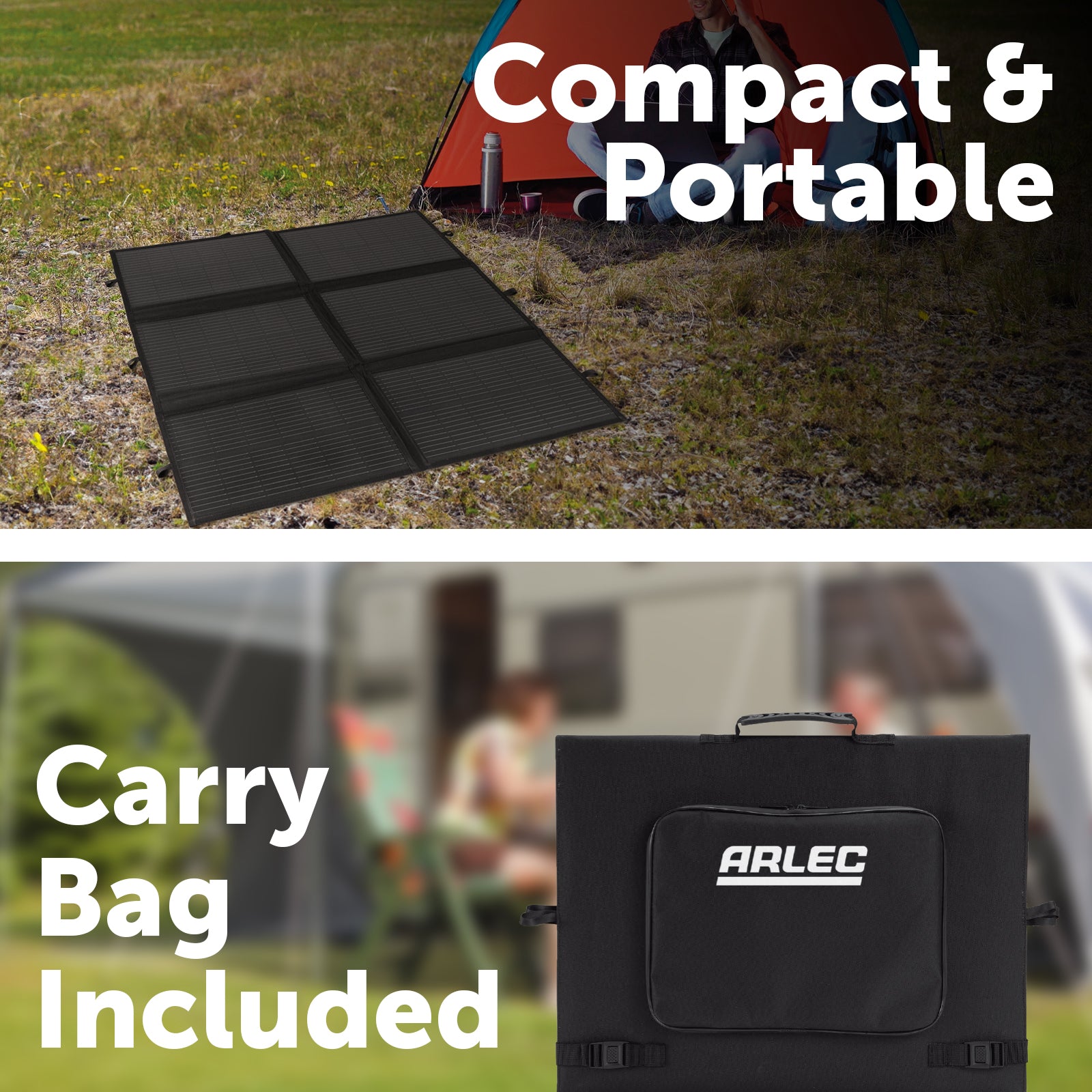 Arlec 200W Solar Portable Blanket with MPPT Controller – portable solar blanket for 4WD and camping