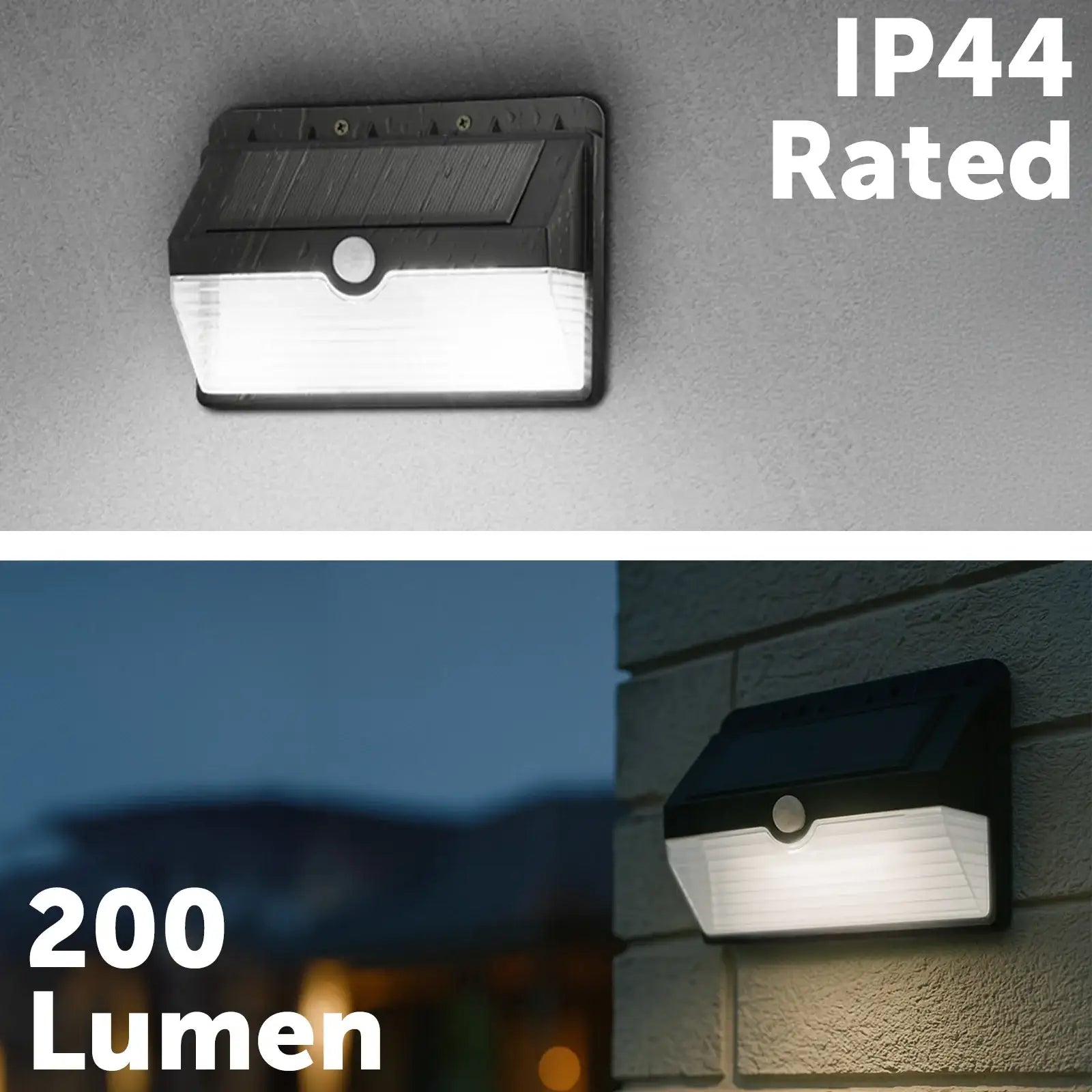 Arlec 200 lumen solar sensor floodlight – outdoor motion-activated garden light with 6m detection and IP44 rating