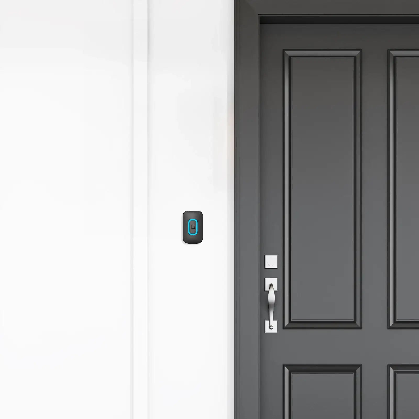 Arlec 200m Rechargeable Wireless Door Chime With Speaker and RGB LED Indicator - Black – wireless door chime, smart doorbell chime, plug-in doorbell