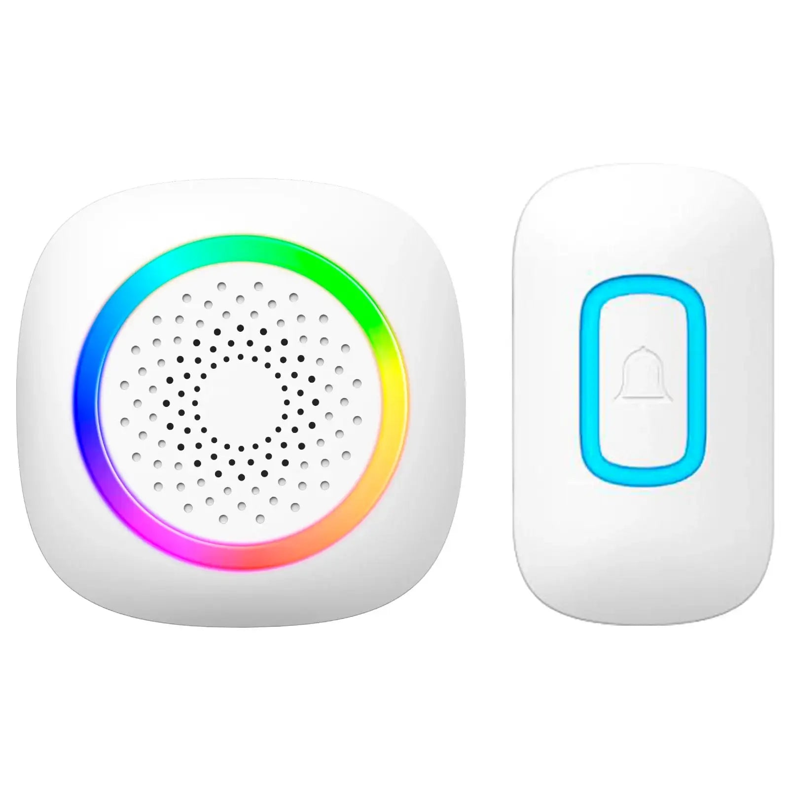 Arlec 200m White Wireless Plug-in RGB Door Chime with Push Button