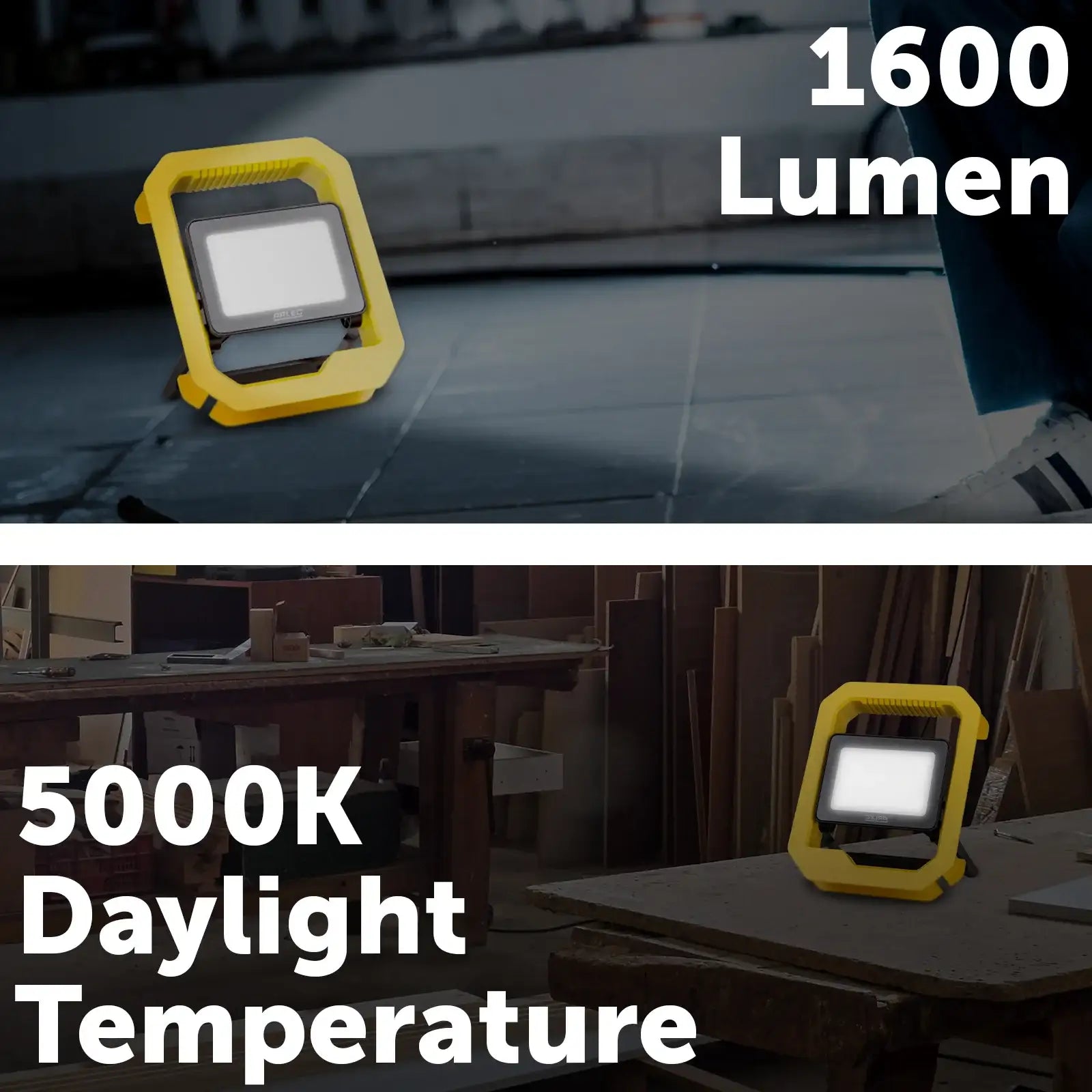 Arlec 20W 1600lm LED worklight – foldable, hanging hook, outdoor-ready