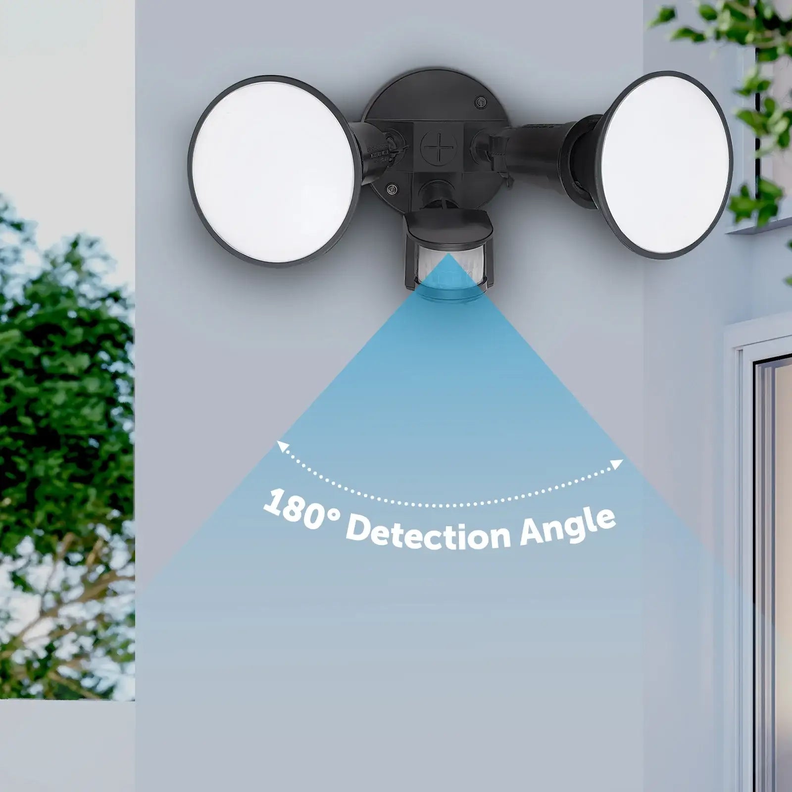 20W smart motion sensor light with app timer, override control, Grid Connect app, voice assistant compatibility