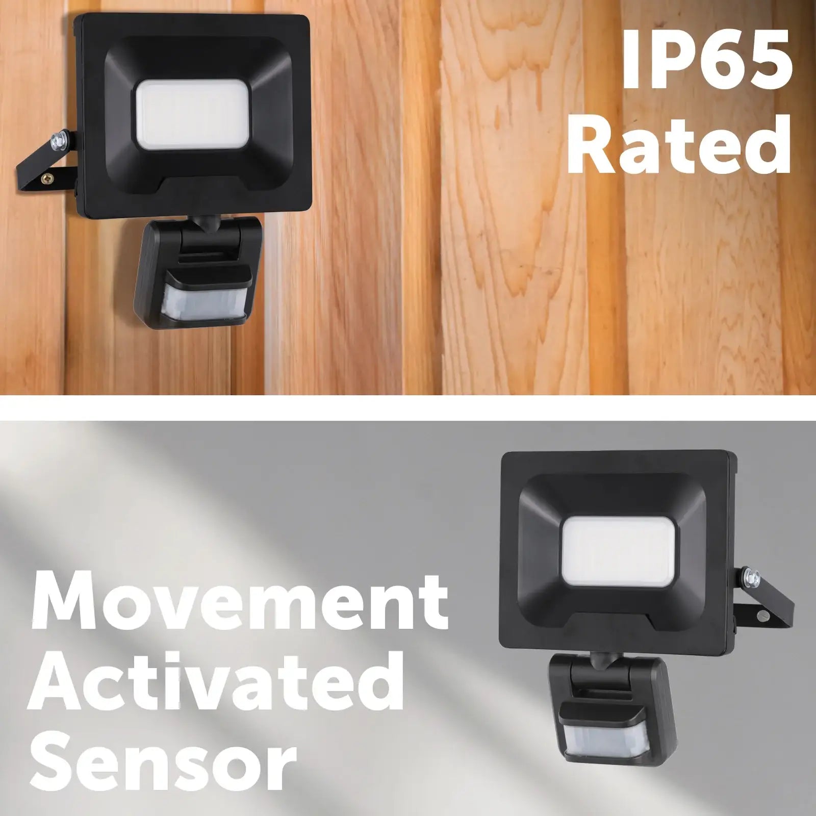 Arlec 20W LED security floodlight with PIR motion sensor – outdoor DIY flood light with IP54 rating and adjustable beam