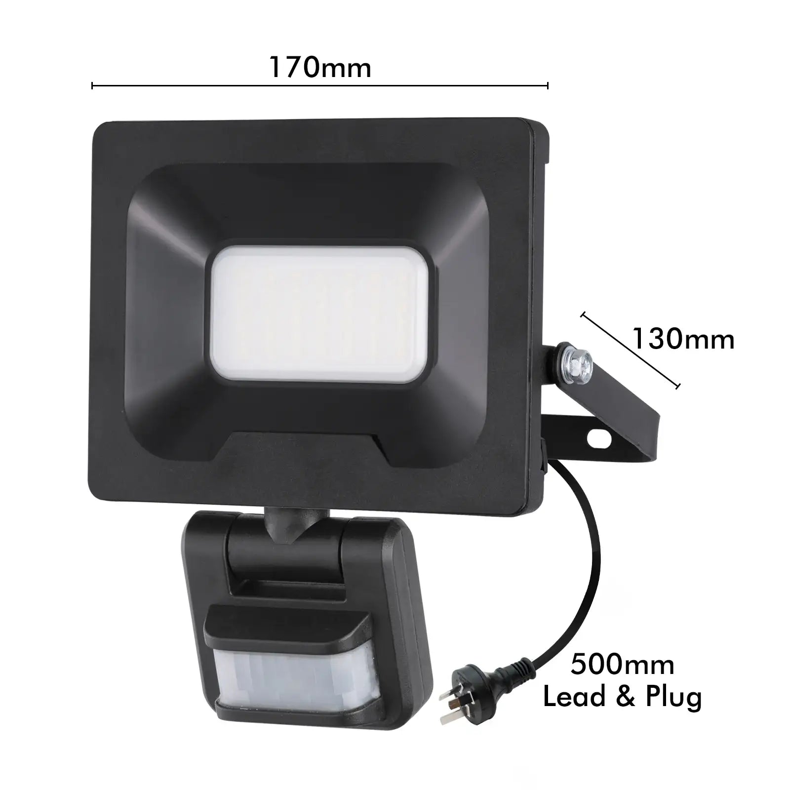 Arlec 20W LED security floodlight with PIR motion sensor – outdoor DIY flood light with IP54 rating and adjustable beam