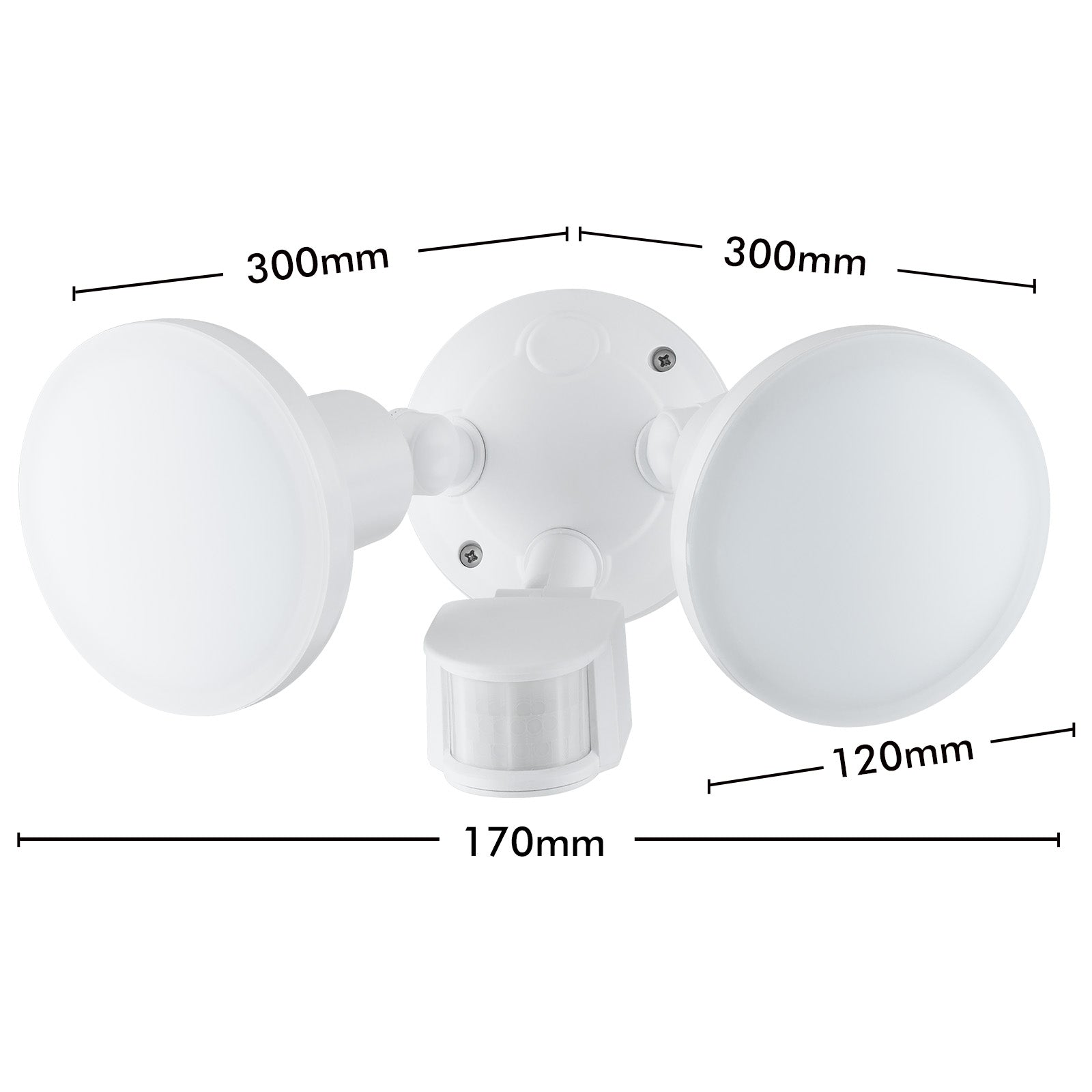 Arlec 20W twin LED floodlight – 1600 lumens motion-activated outdoor security light with 180° detection
