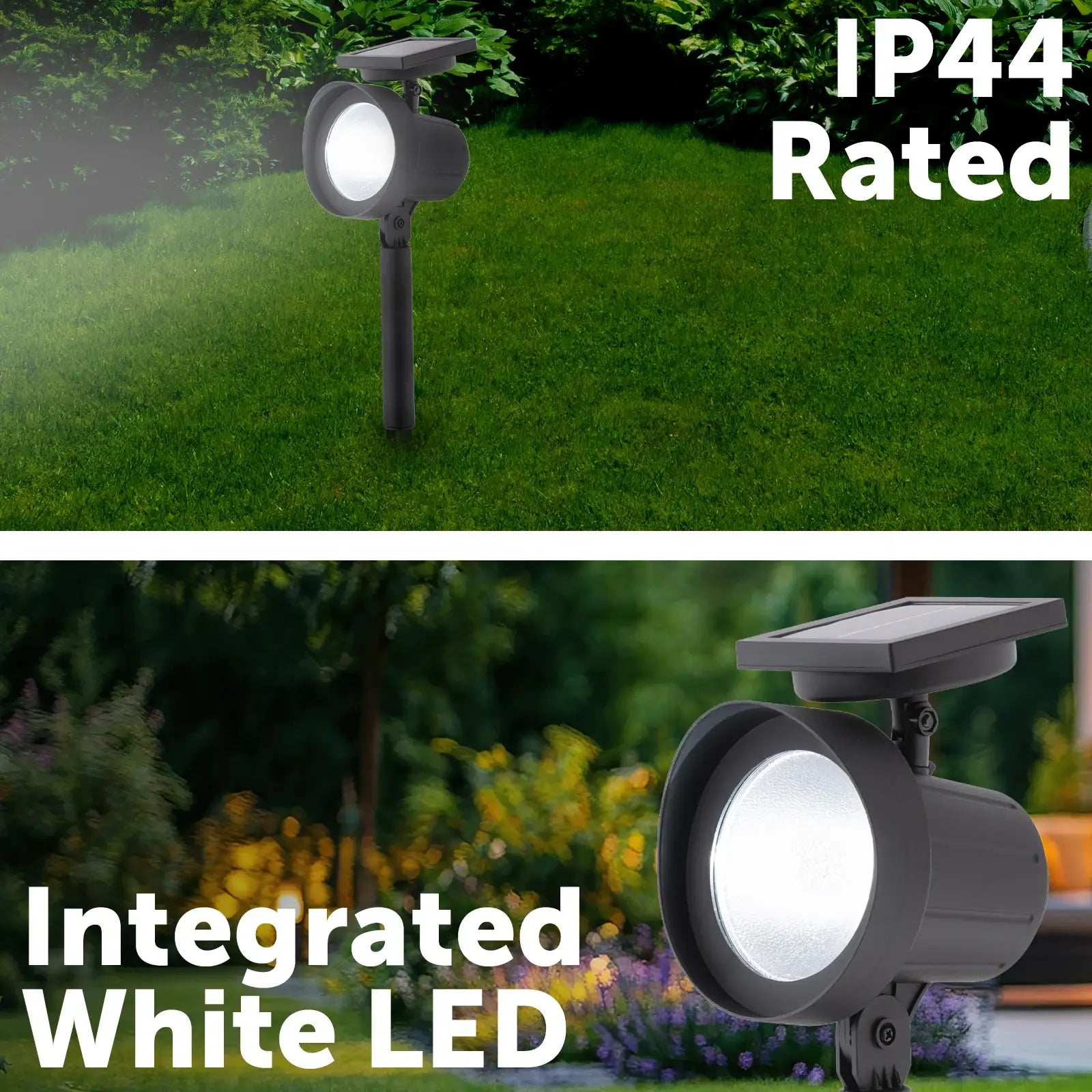 Arlec 20 lumen garden spotlight – solar-powered outdoor path light with dusk sensor and IP44 weather protection