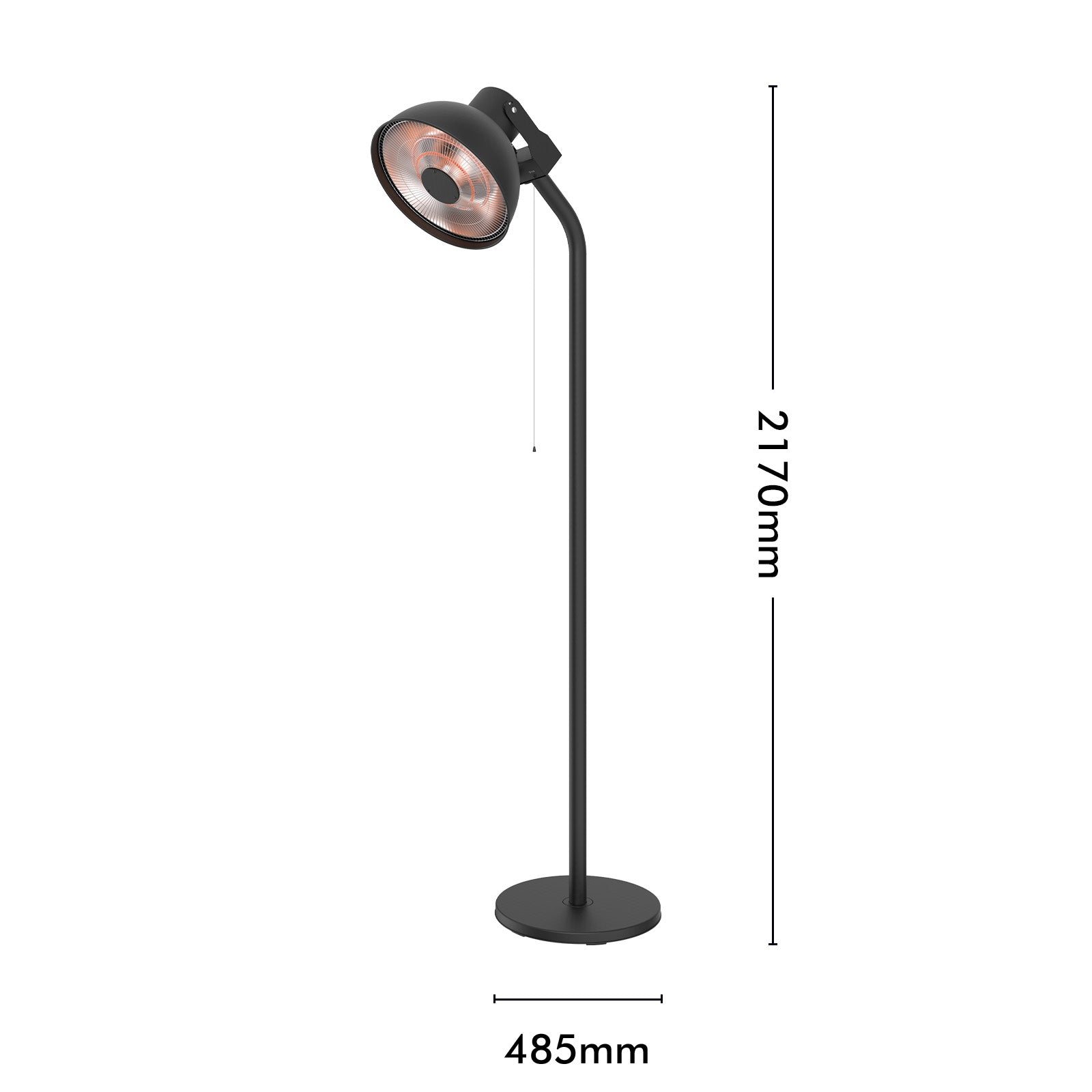 Arlec 2100W freestanding infrared heater for outdoor and indoor instant warmth